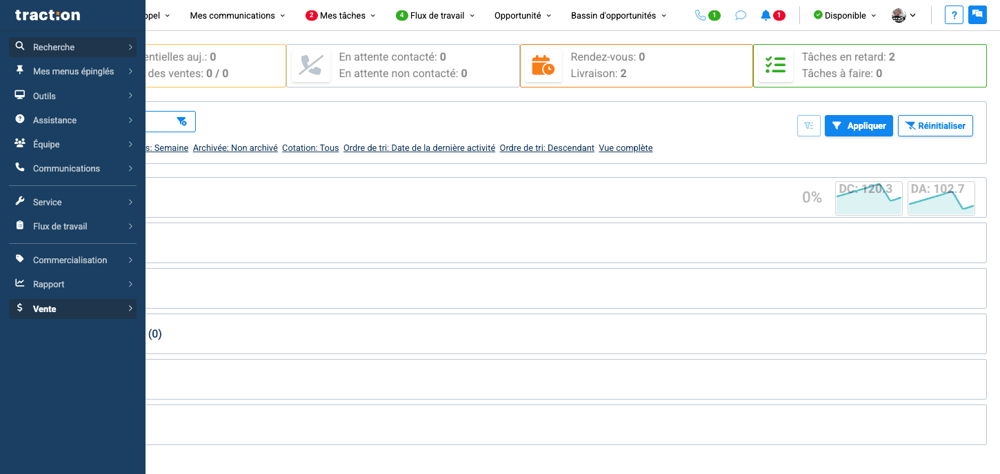 Step #1: Tout d'abord, accédez à la fiche client via le menu de gauche, puis cliquez sur l'onglet "Recherche".