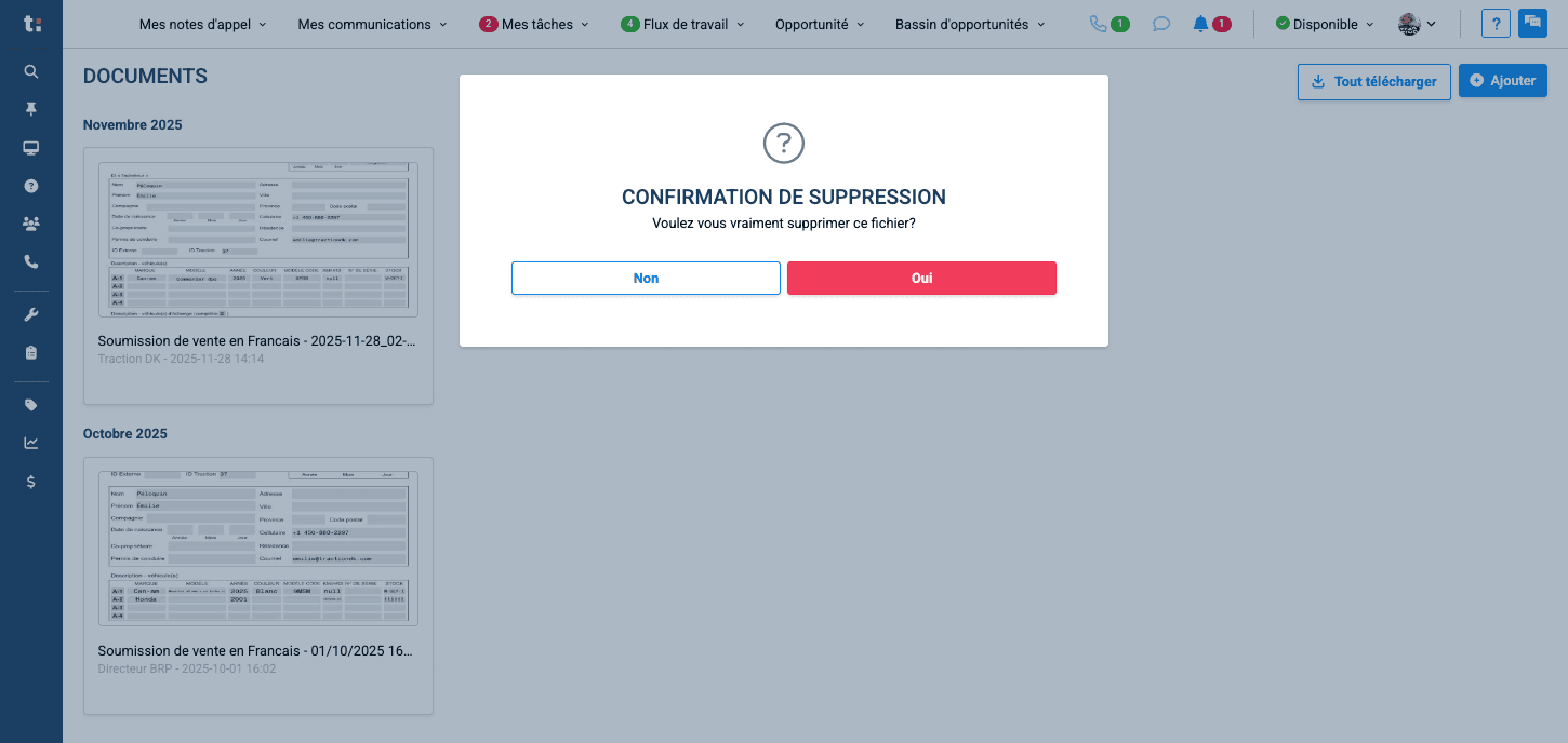 Step #11: Cliquez sur "Oui" pour confirmer la suppression