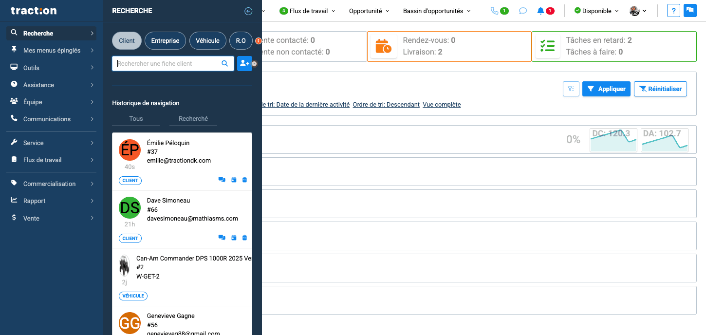 Step #2: Recherchez votre client par nom, numéro de téléphone ou numéro de client.