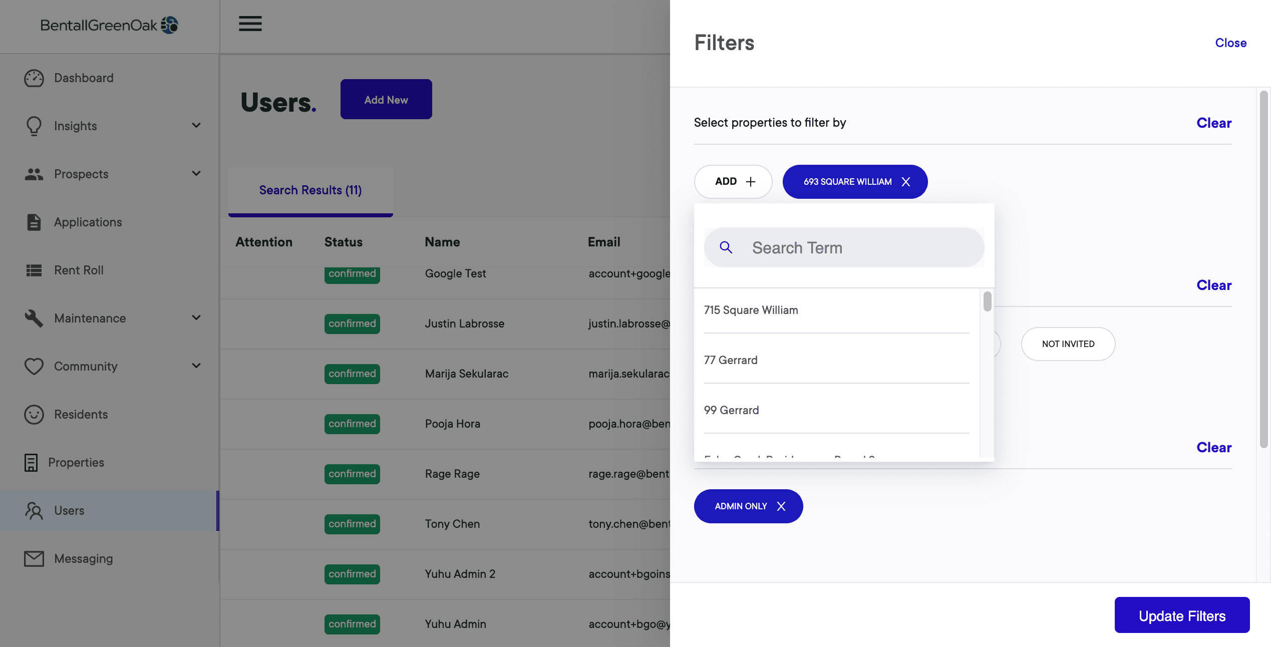 Step #9: Click on "Update Filters"