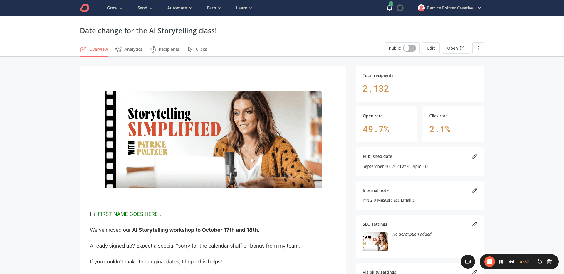 Step #30: copy the subject line