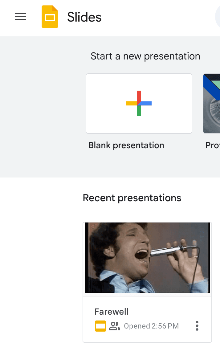 Step #2: Select the presentation you wish to edit. Double-click to open it.