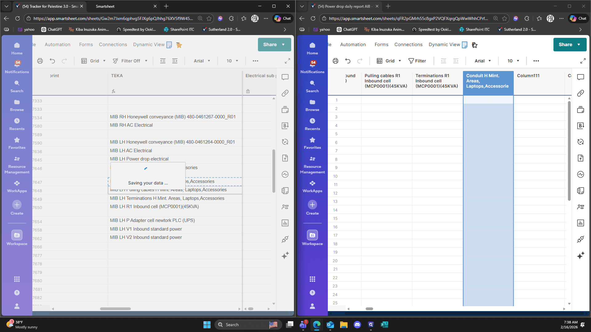 Step #137: Click on "Smartsheet"