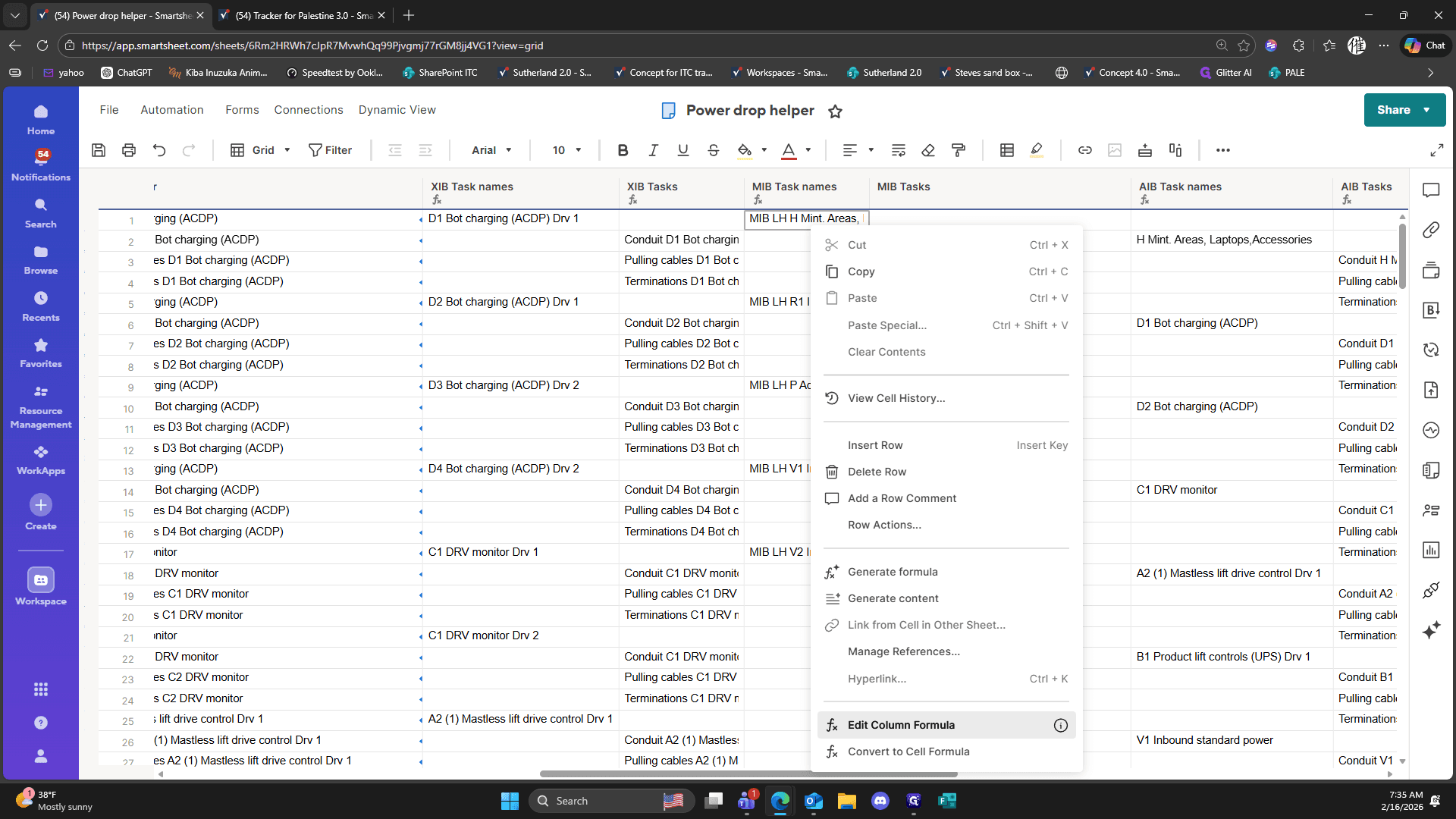 Step #74: Click on "Edit Column Formula"
