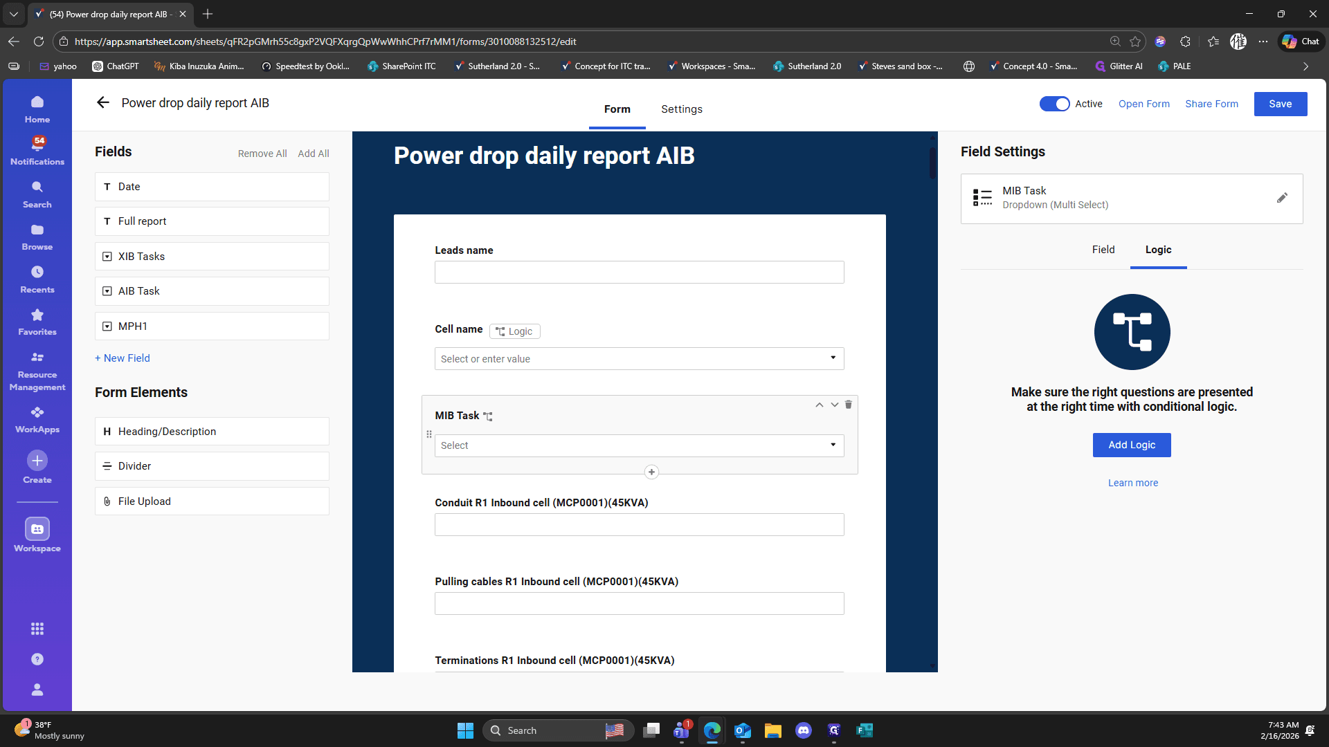 Step #302: Click on "Add Logic"