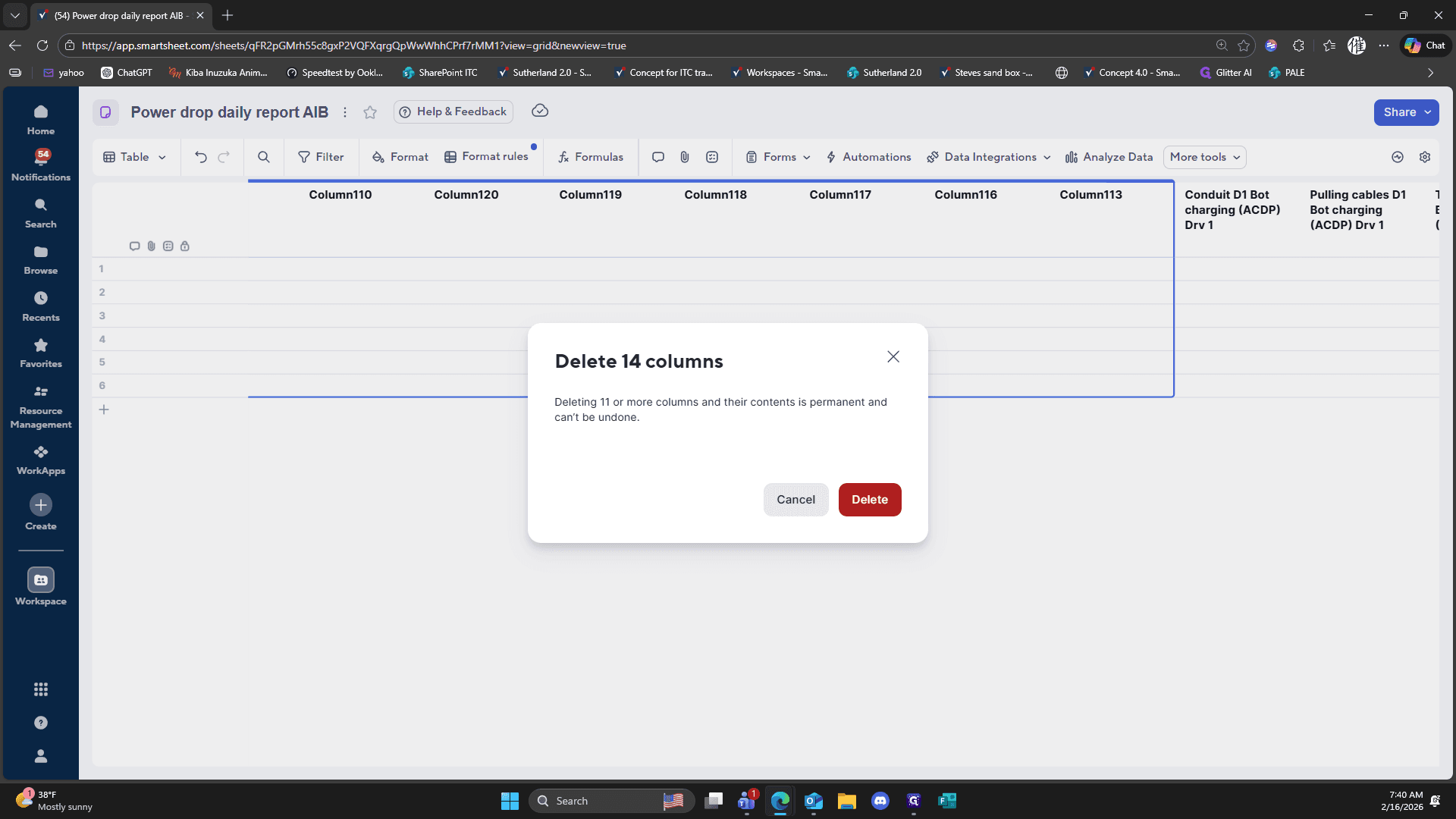 Step #202: Click on "Delete"