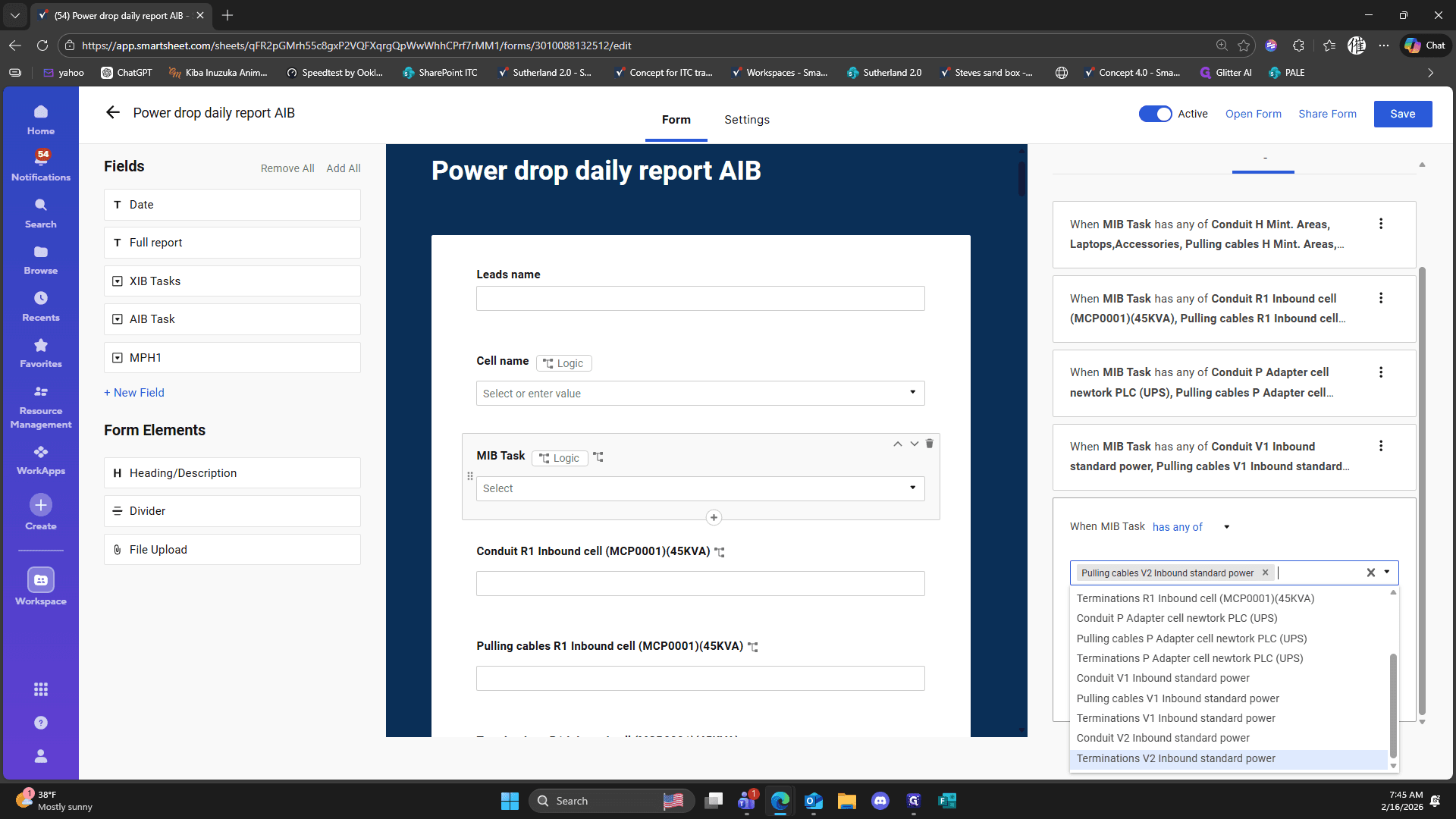 Step #354: Click on "Terminations V2 Inbound standard power"