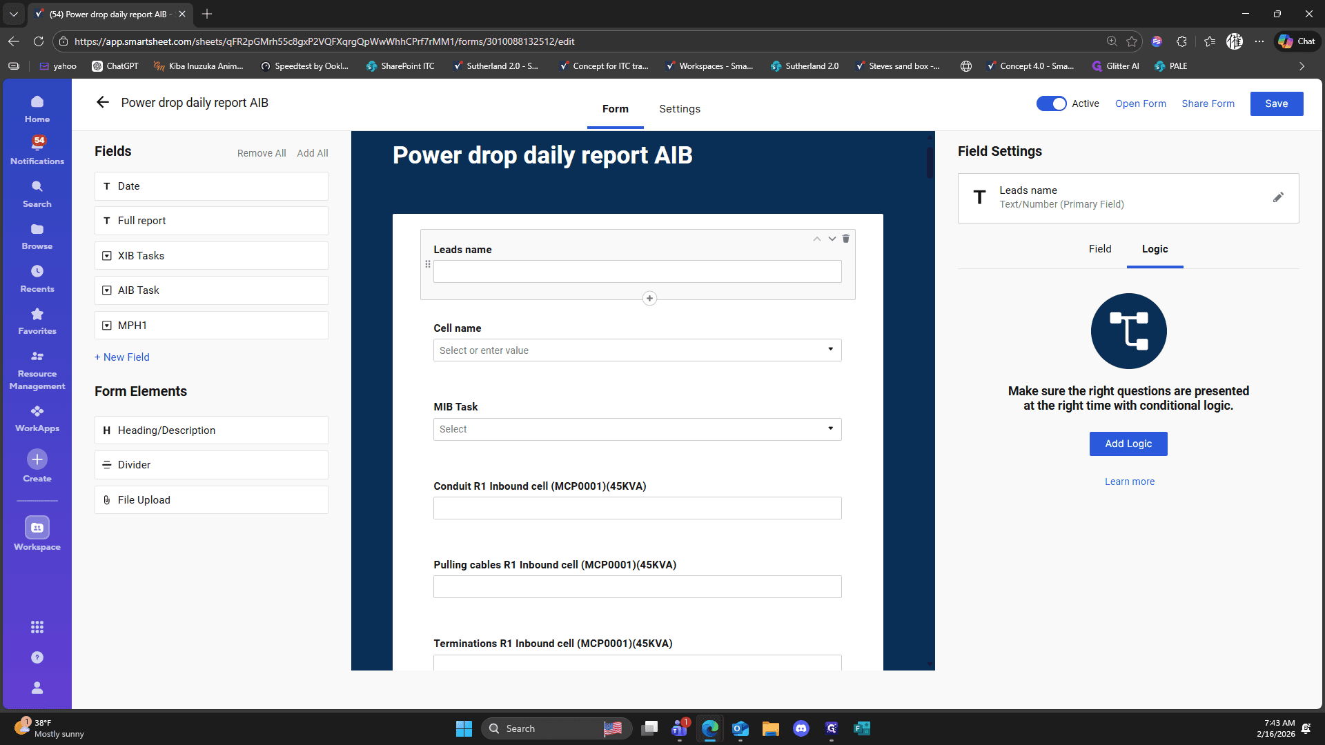 Step #284: Click on "Add Logic"