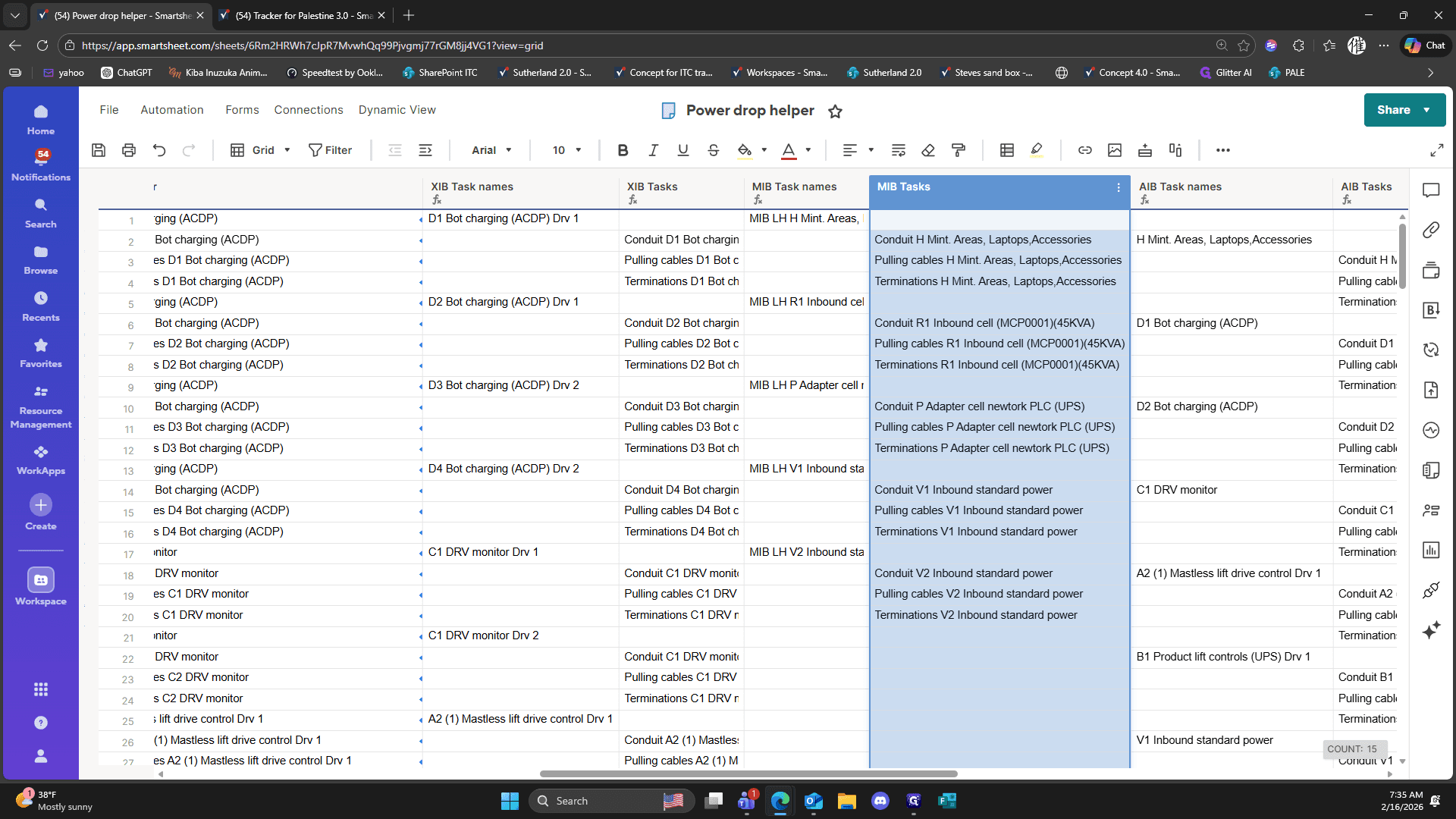 Step #61: Double-click on "MIB Tasks"