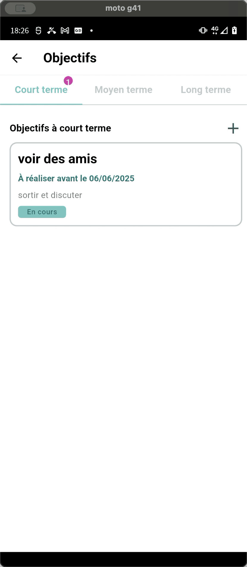 Step #21: Depuis la liste d'objectifs, cliquez sur la tuile de l'objectif que vous souhaitez consulter.
