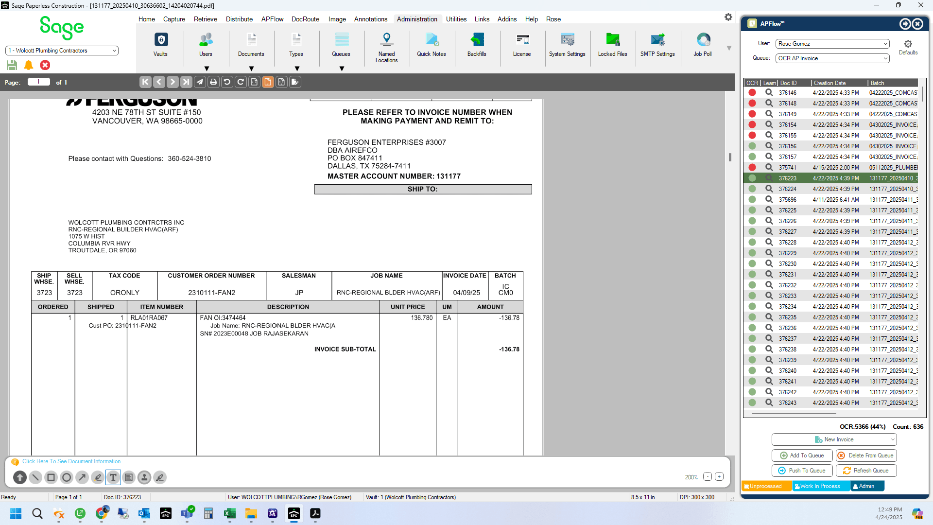 Step #1: The original invoice number is listed in the body of the Invoice.