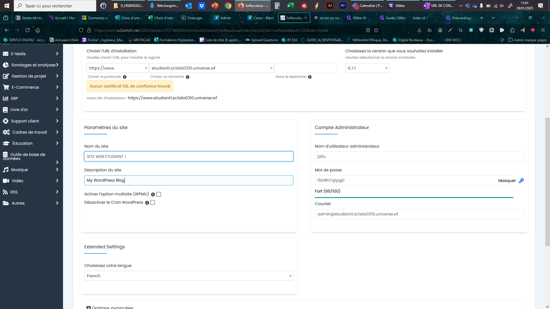 Step #6: Renseigner une description de site