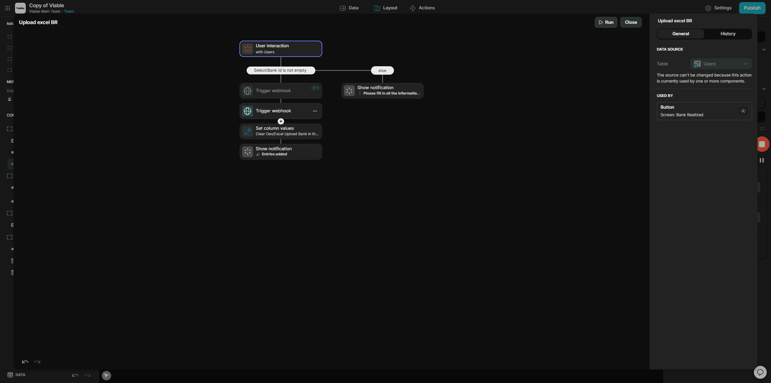 Step #77: Click on "Trigger webhook"