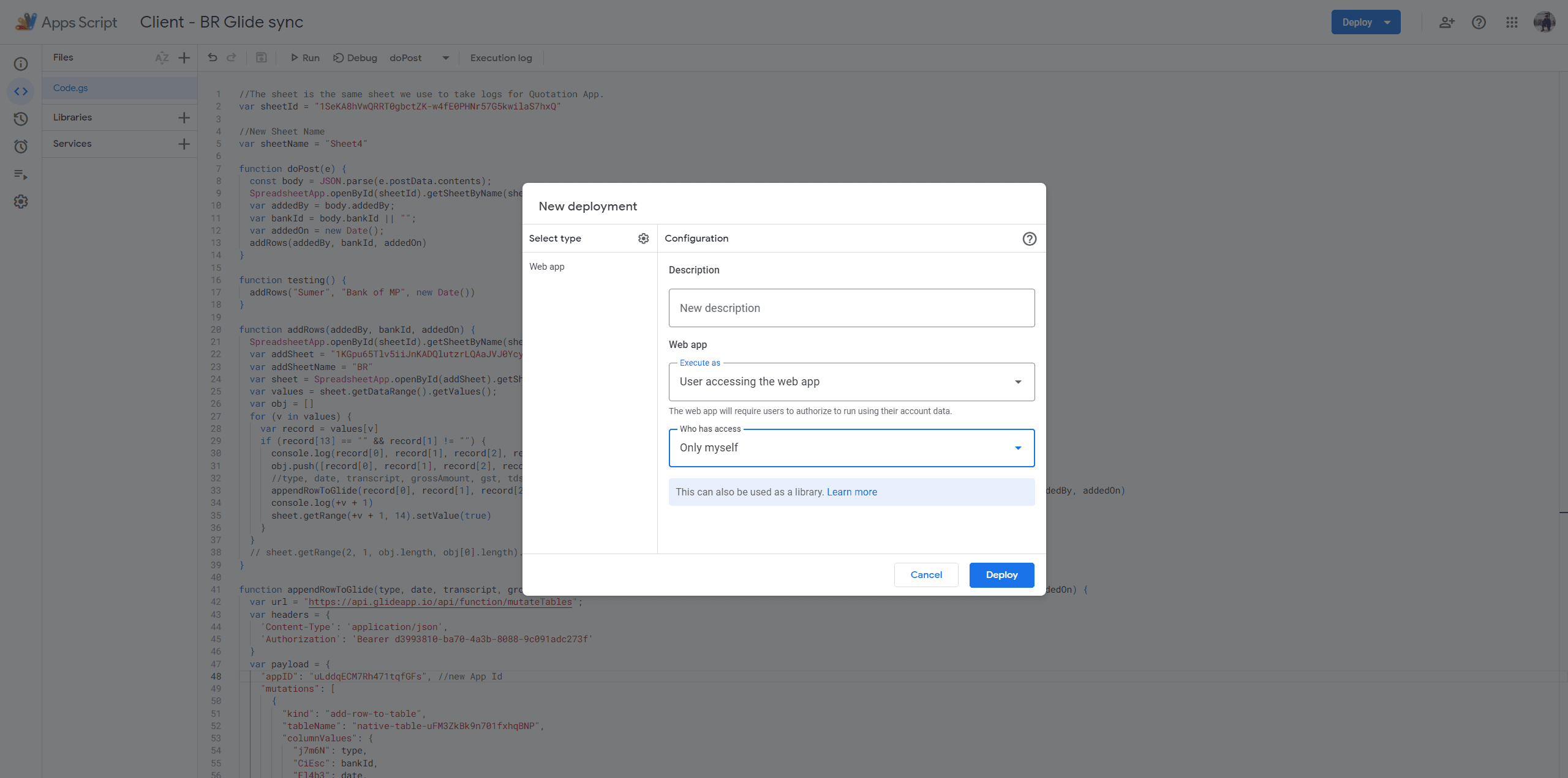 Step #63: Click on "User accessing the web app"