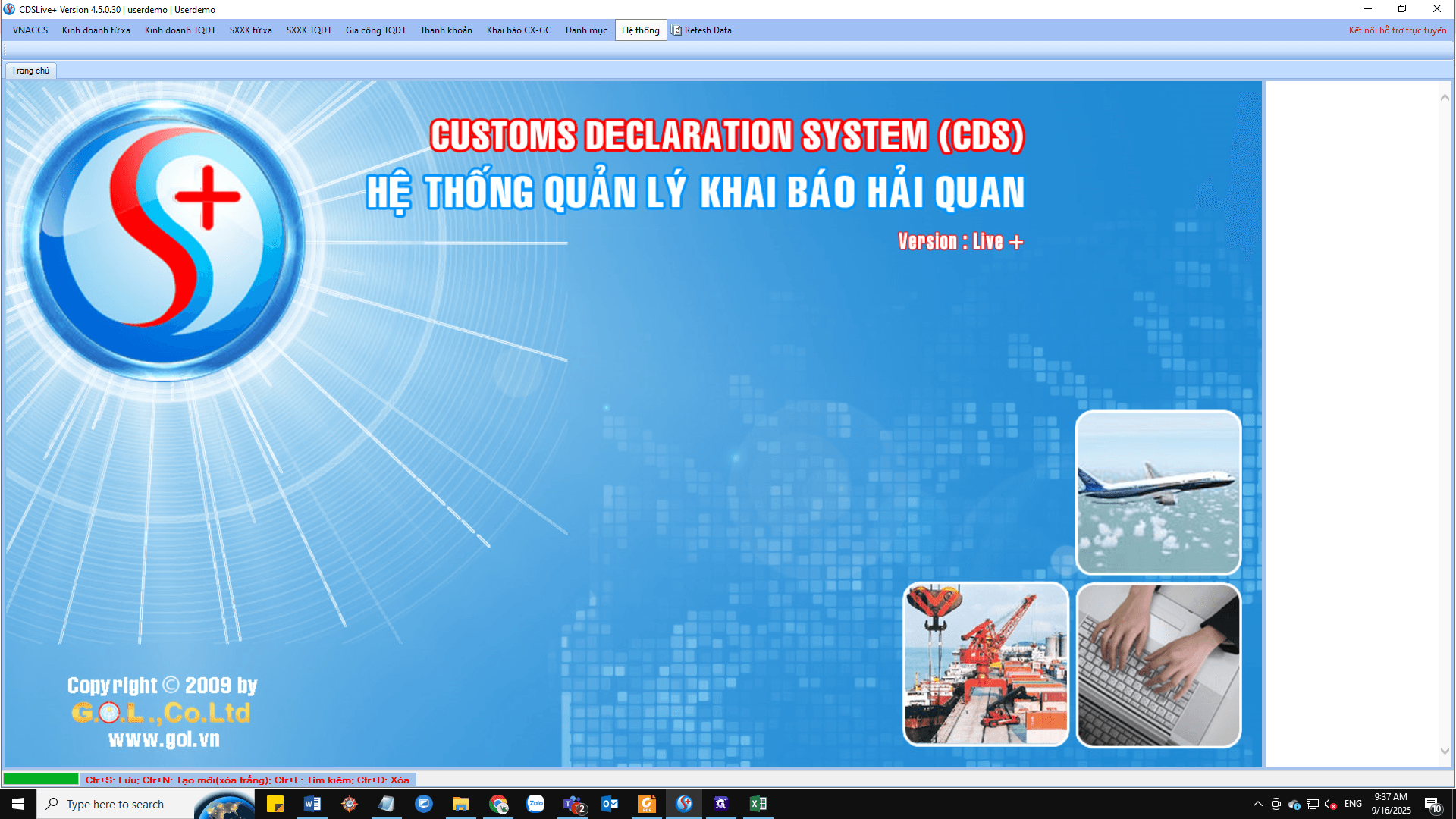 Step #1: Click on "Hệ thống"