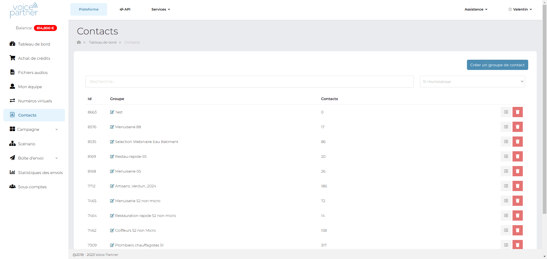 Step #6: Cliquez sur "Créer un groupe de contact"