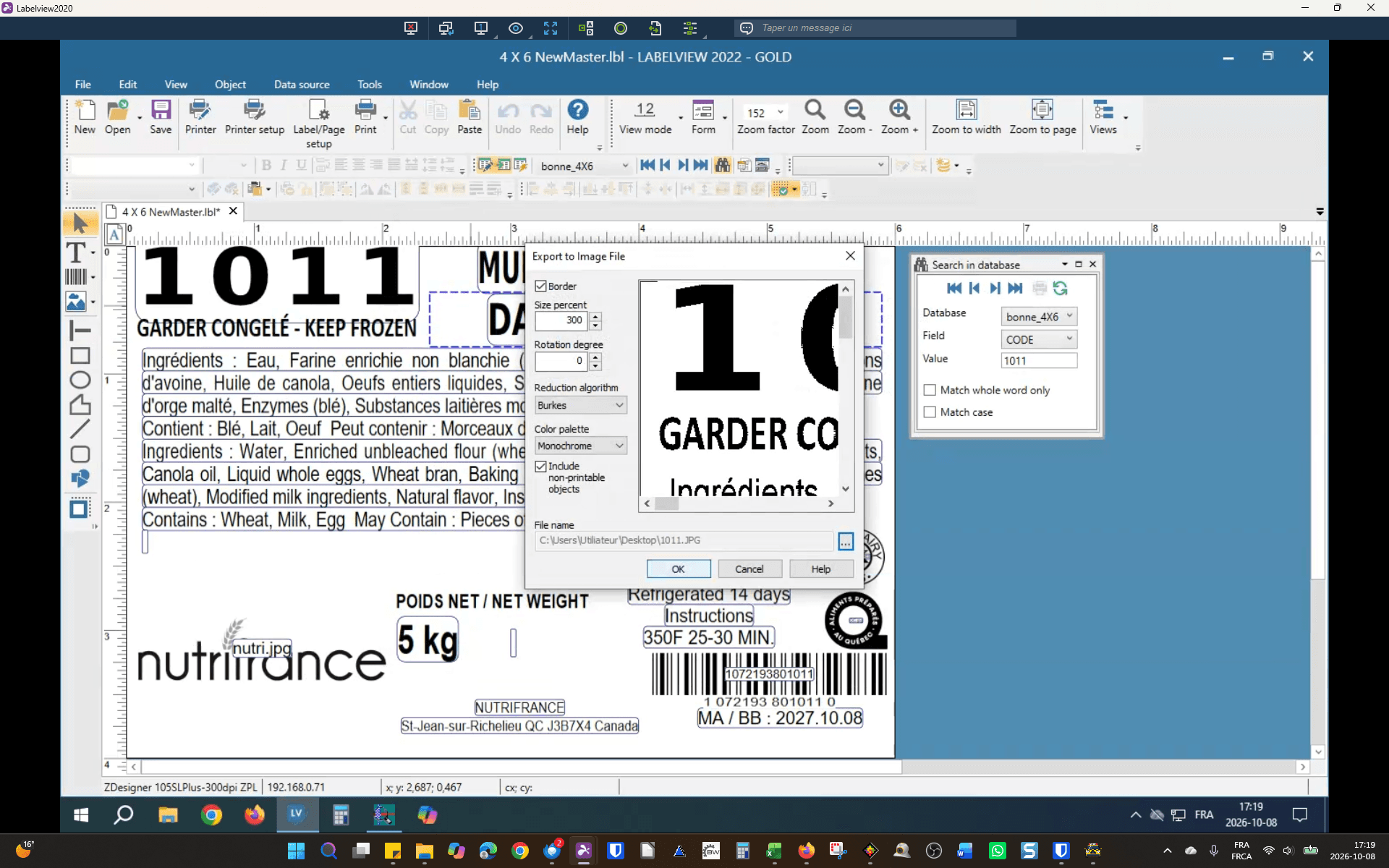 Step #5: Cliquez sur OK pour confirmer l'exportation.