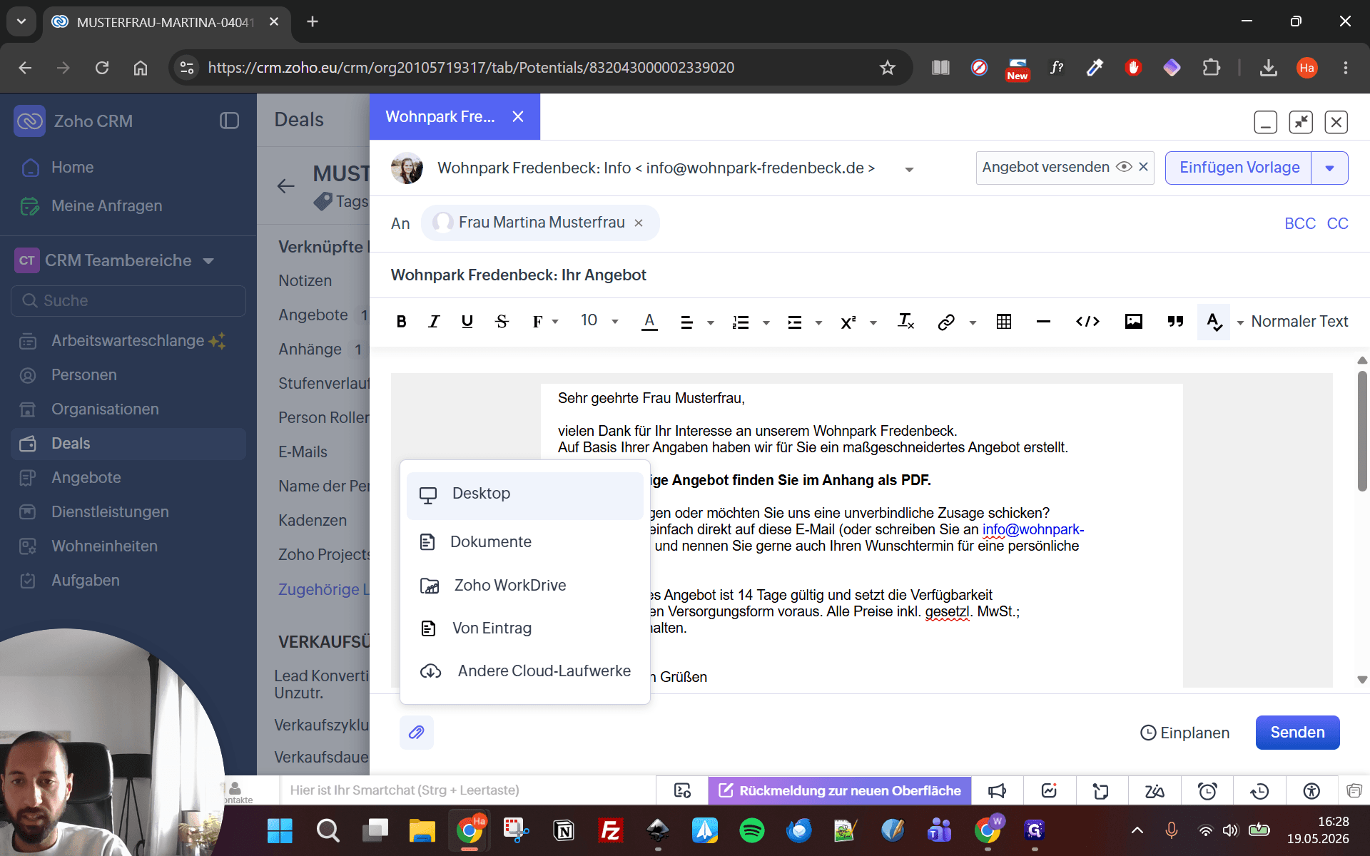 Step #8: Wählen Sie als Quelle beispielsweise den Desktop aus, sofern Sie die PDF-Datei dort gespeichert haben.