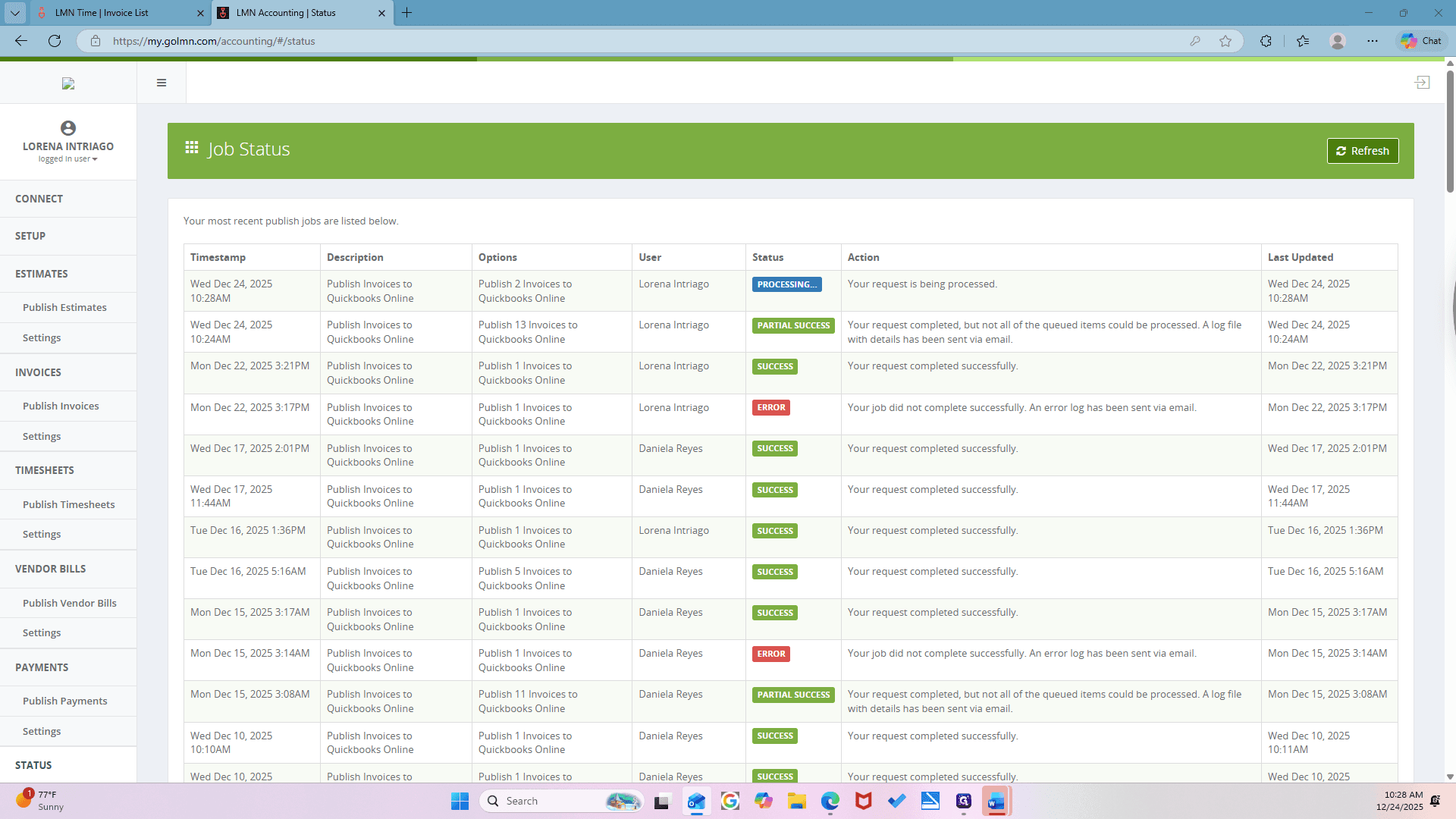 Step #36: Click on "Invoice List"