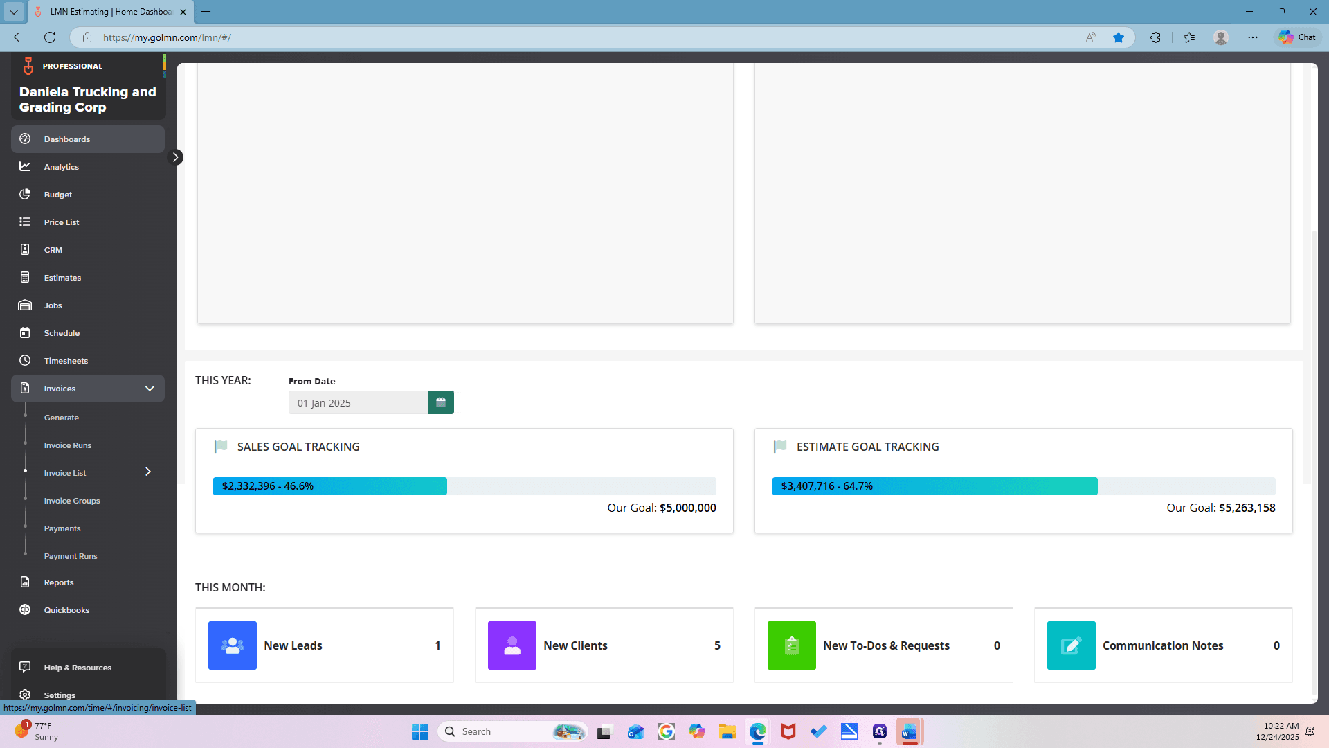 Step #4: Click on "Invoice List"