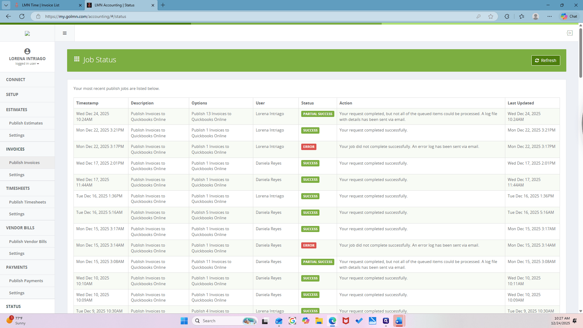 Step #28: Click on "Publish Invoices"