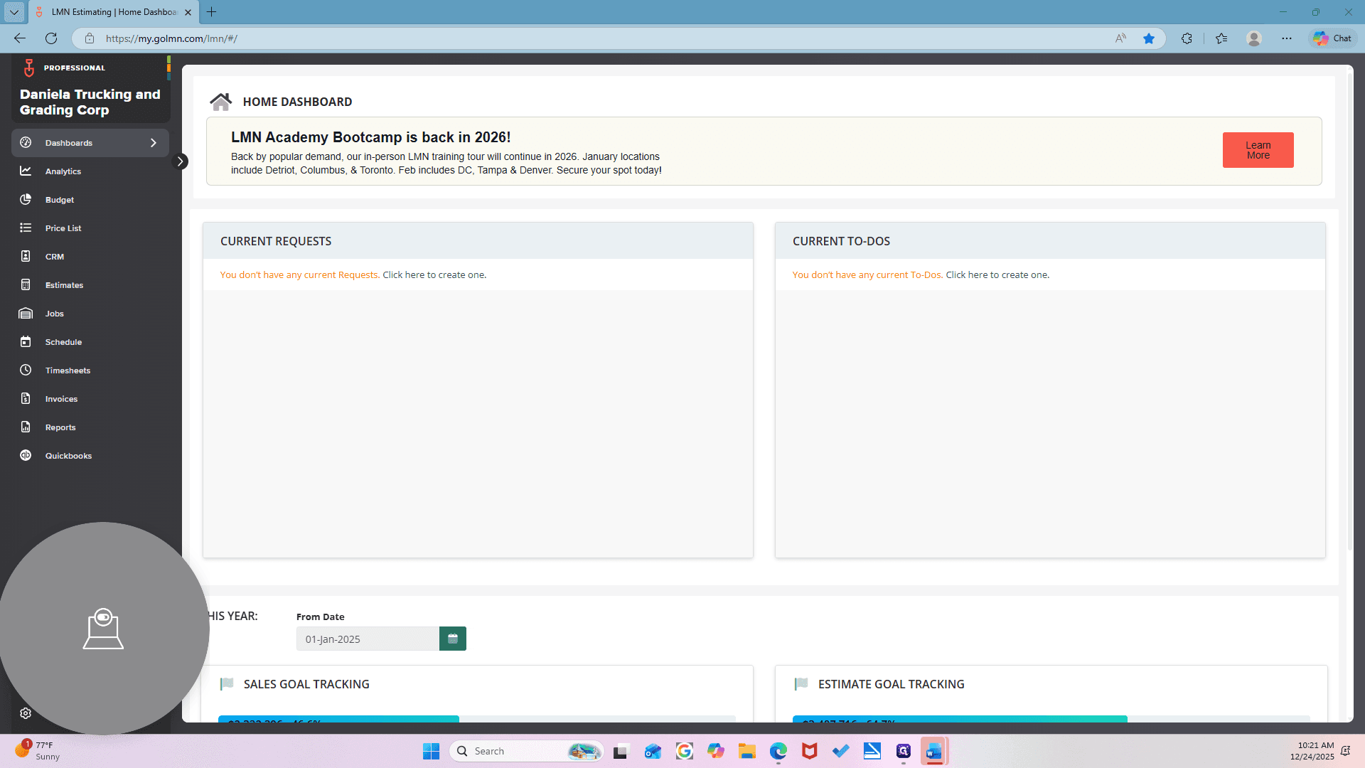 Step #1: Click on "Dashboards"