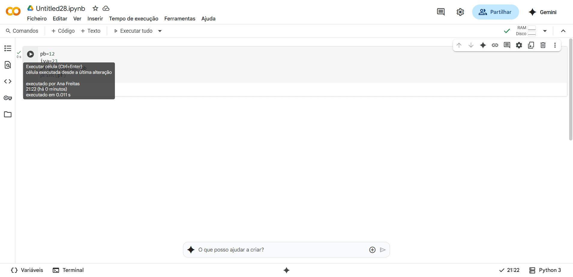 Step #14: Executar o programa