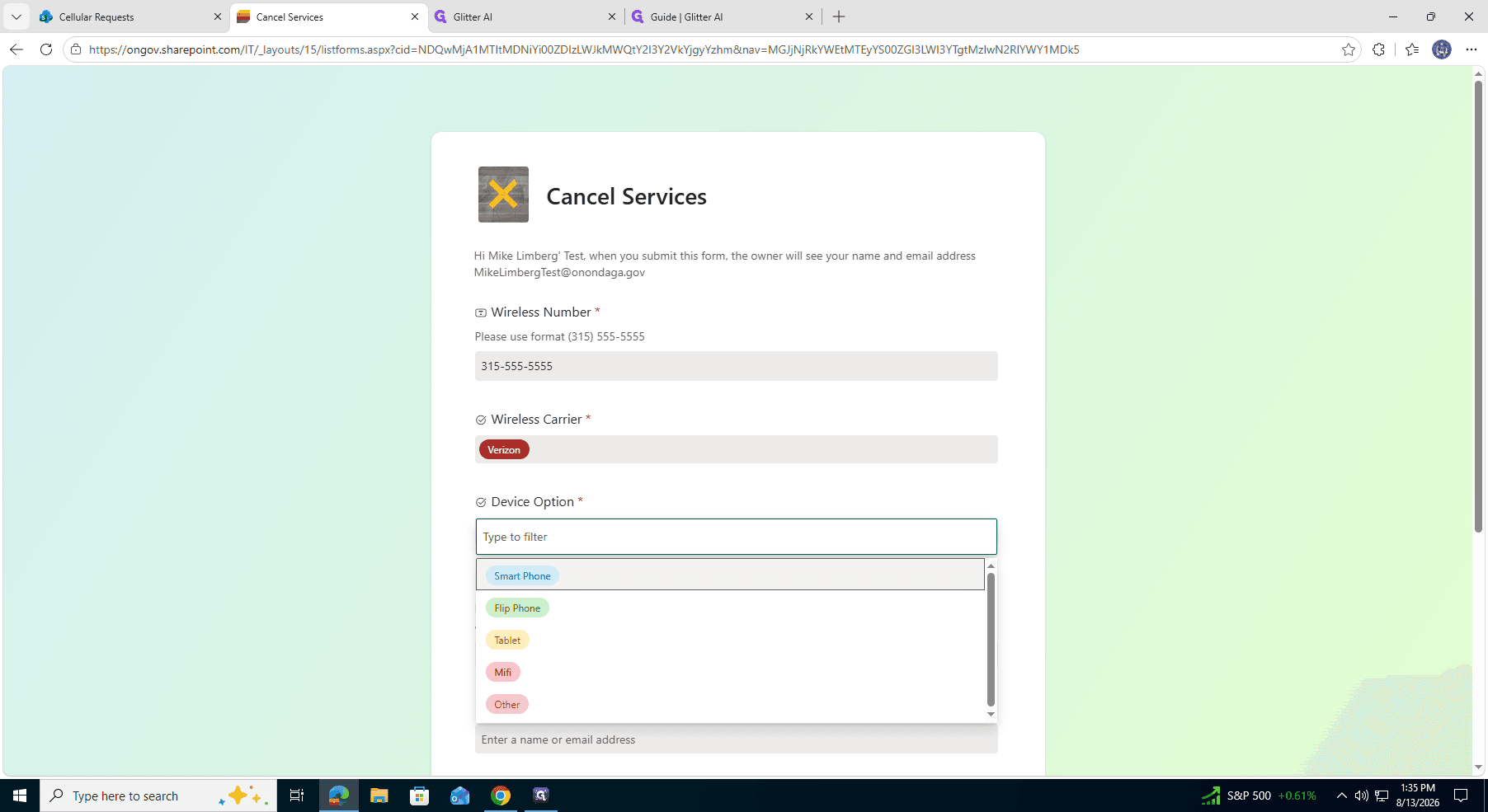 Step #4: Select the Device Option, such as Smart Phone, to specify the type of hardware being retired.