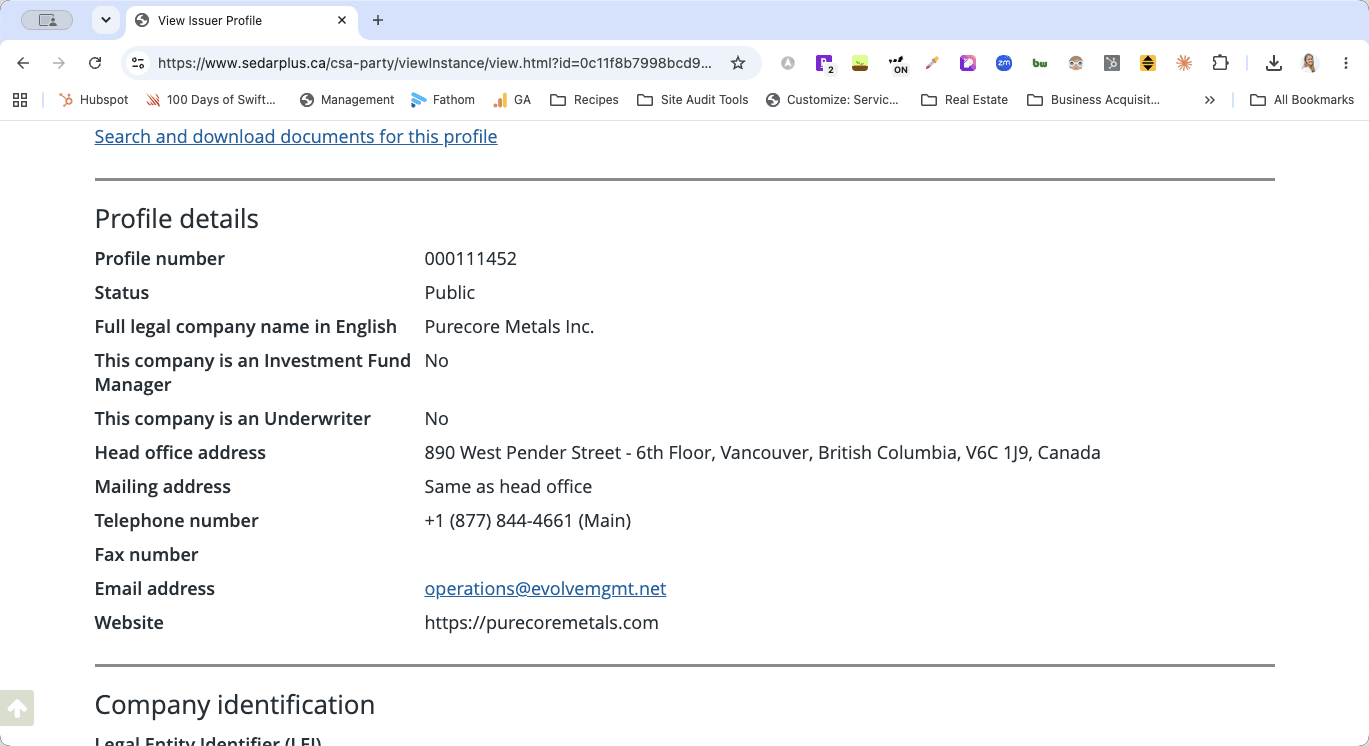Step #7: Highlight and copy the business contact information on the profile page to use for your directory update.