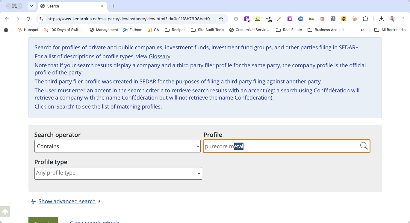 Step #5: Type the target company name and select the correct match from the auto-fill dropdown.