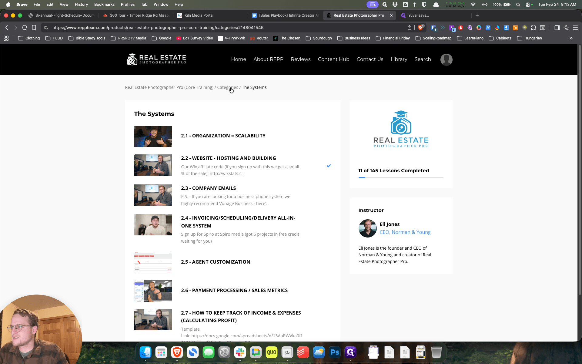 Step #11: Click on "Real Estate Photographer Pro ( Core Training ) / Categories / The Systems"