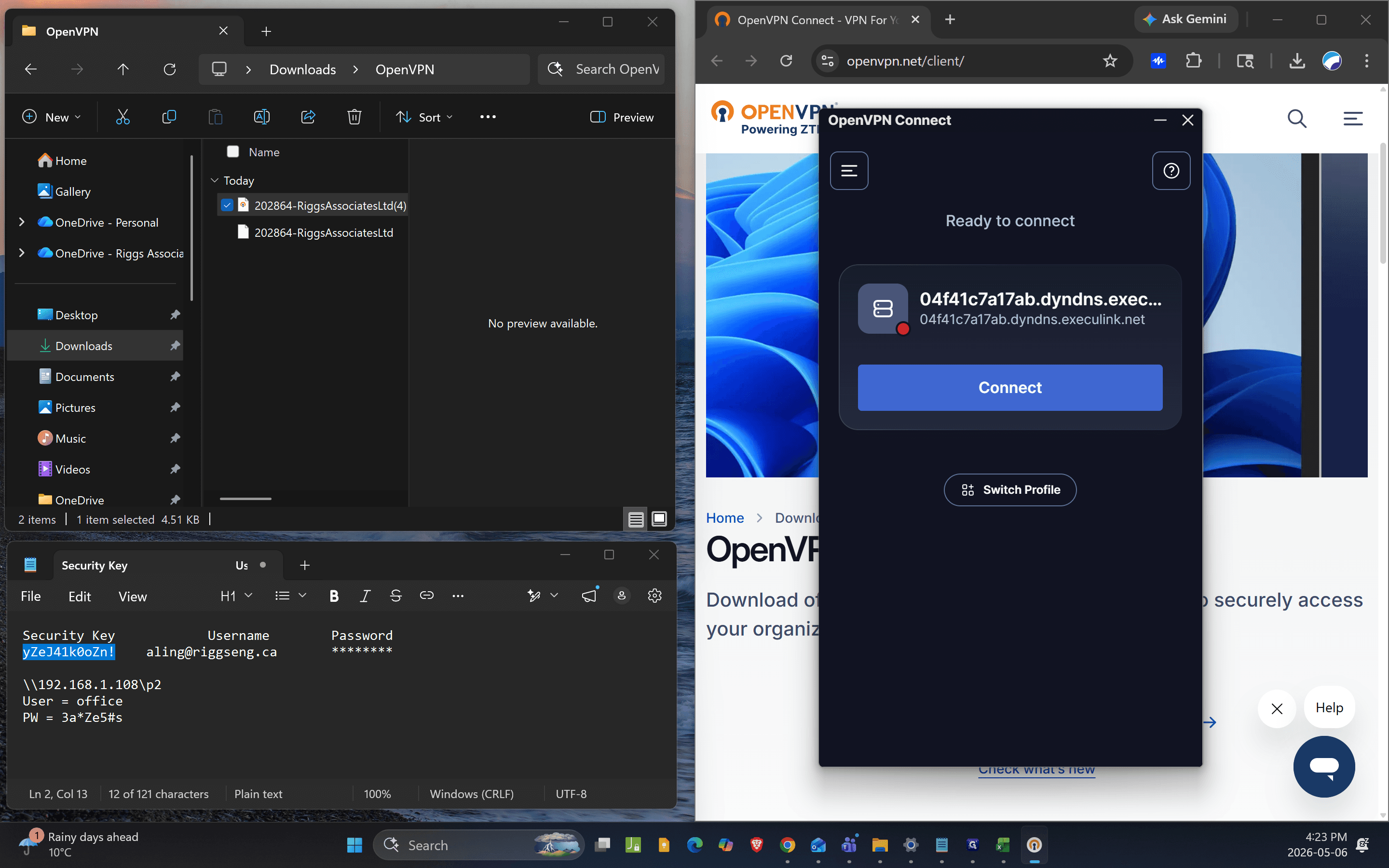 Step #20: Click Connect to establish your secure VPN connection.