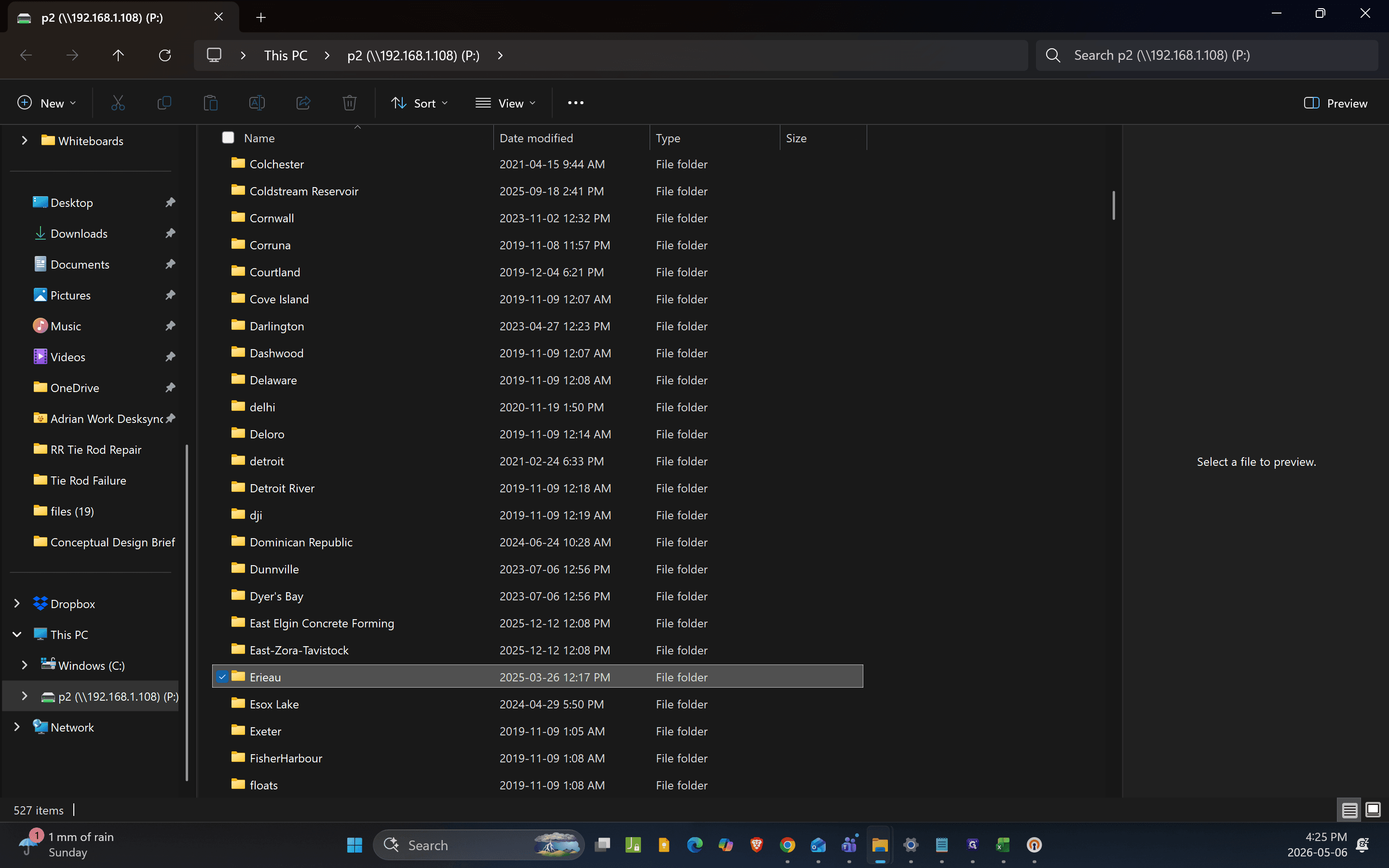 Step #25: Click the newly mapped p drive folder to open it and should now have access the networked files!