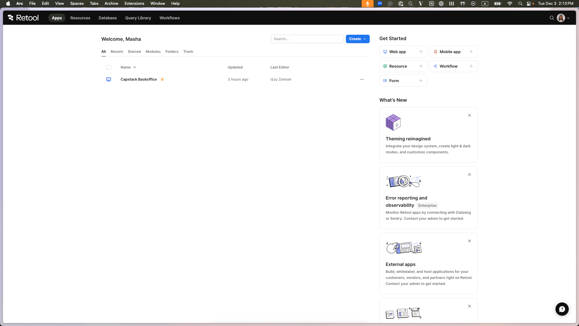 Step #1: Click on "Capstack Backoffice"