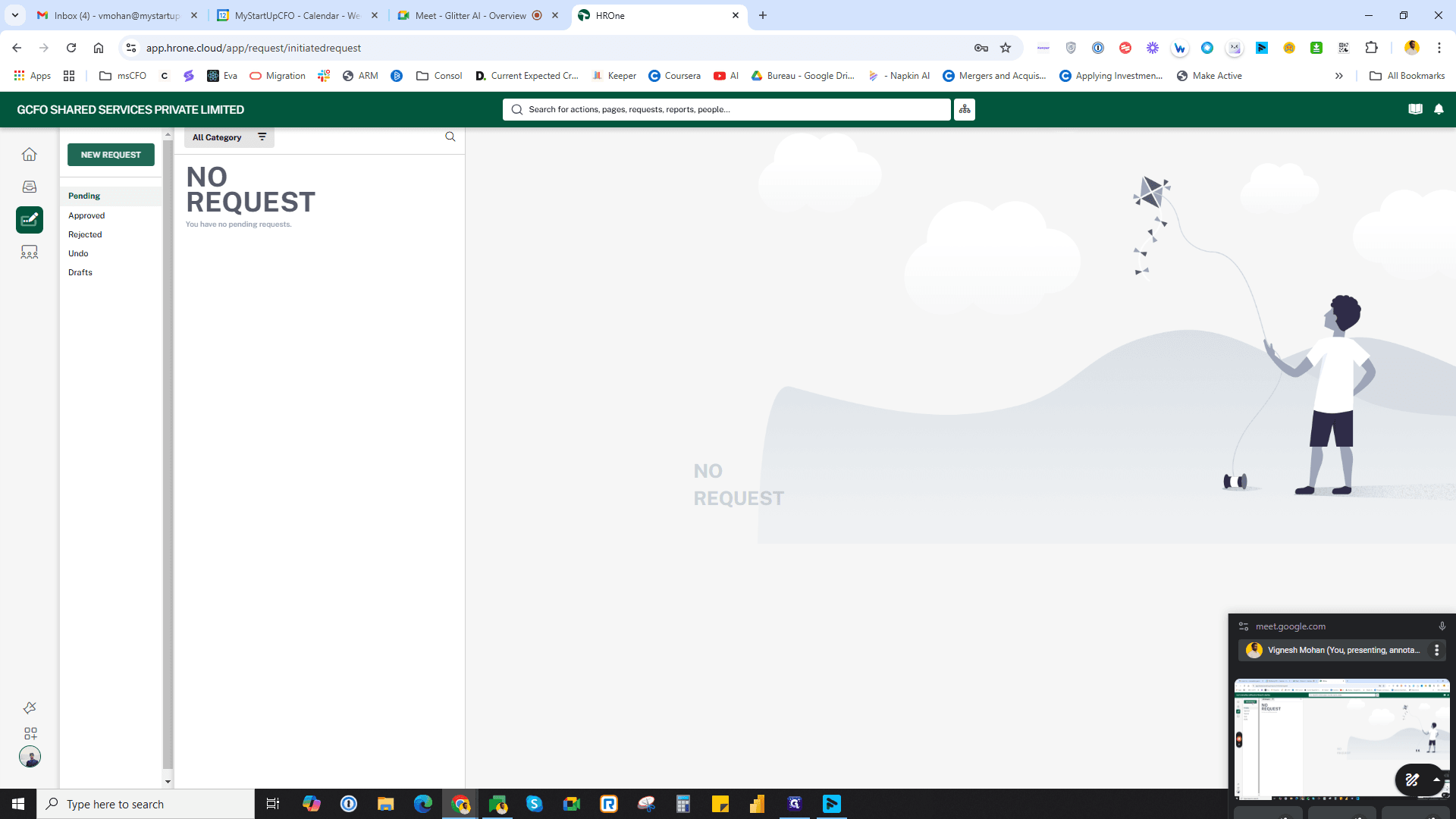 Step #13: Click on "NEW REQUEST"