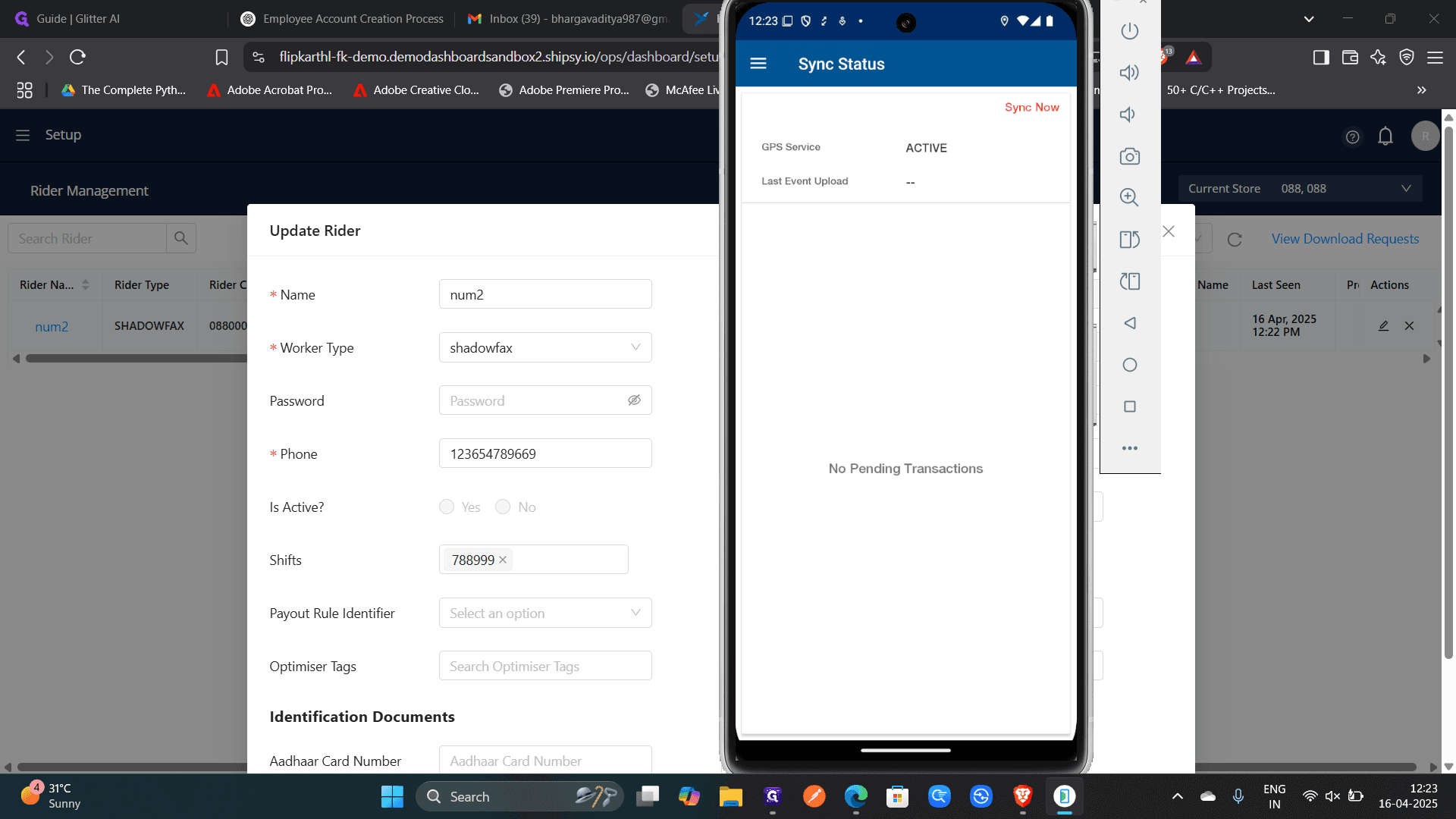Step #22: Sync Status indicates whether the app has successfully synchronized data such as orders, deliveries, and payments with Flipkart's central system.
