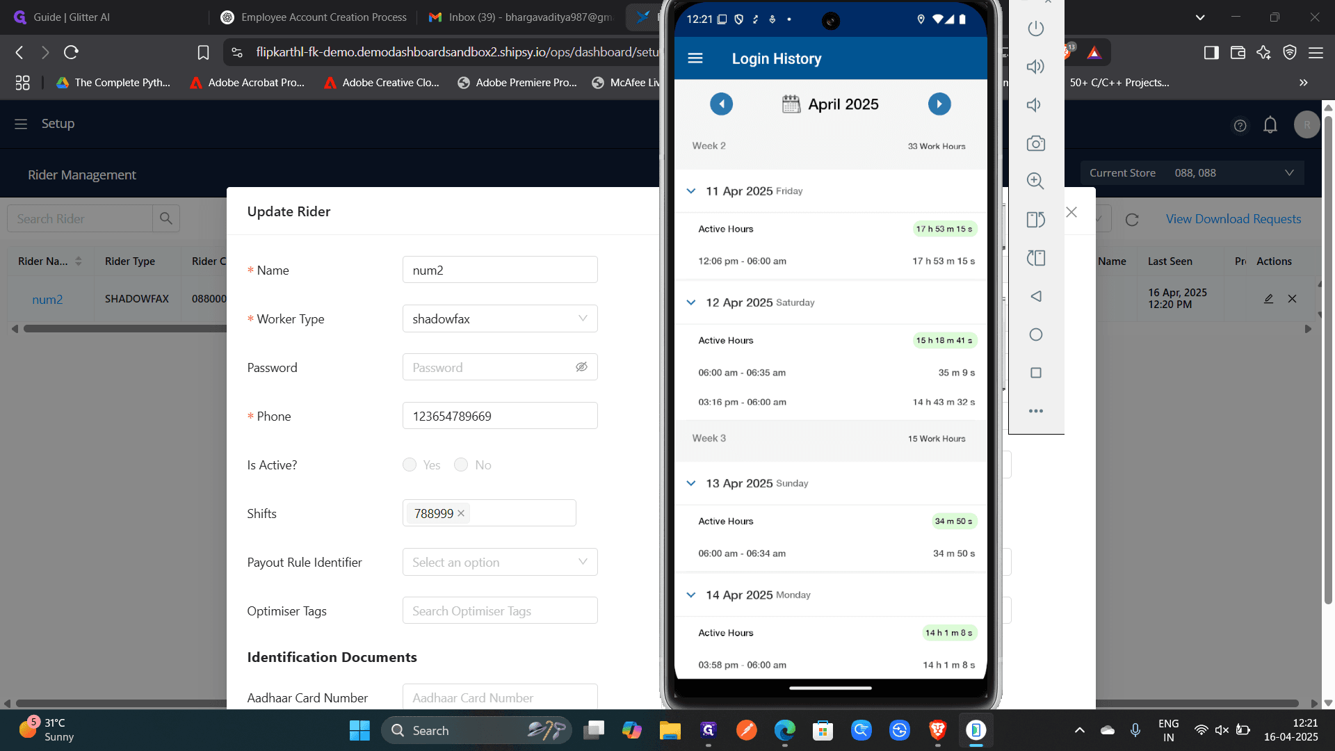 Step #12: Login History tracks the dates, times, and locations of user logins to an app or system. It helps monitor account activity and detect any unusual or unauthorized access.