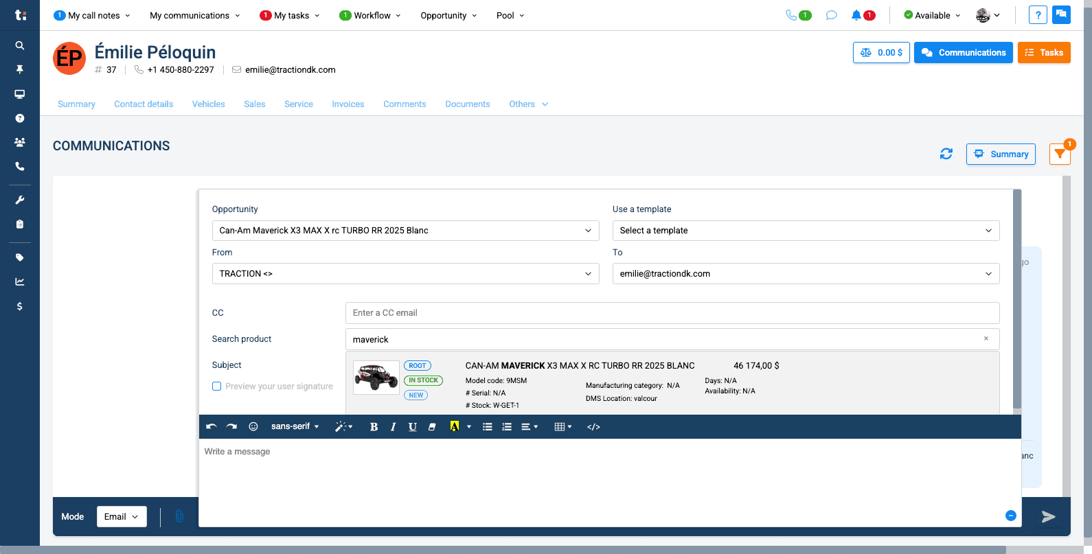 Step #14: Click on the vehicle record, and the link will appear here.