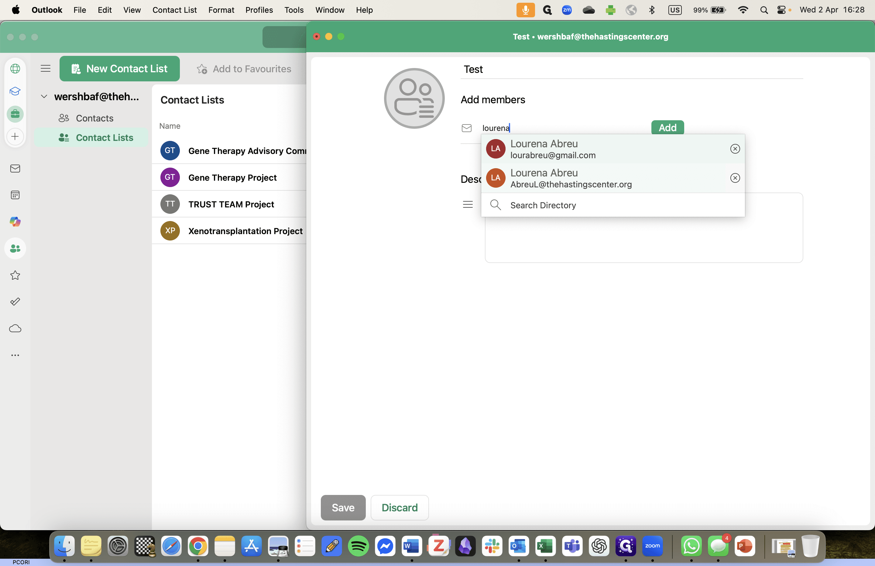 Step #6: Add the email addresses you want on the list.