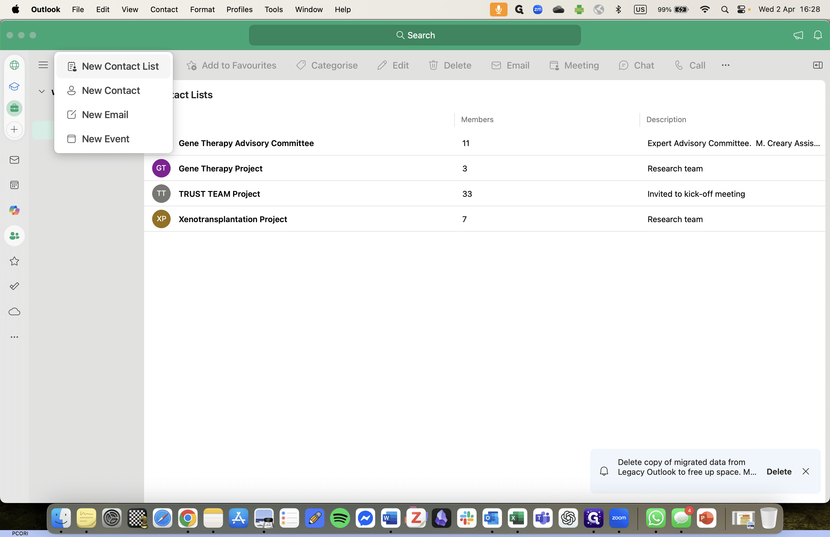 Step #3: Click on "New Contact List"