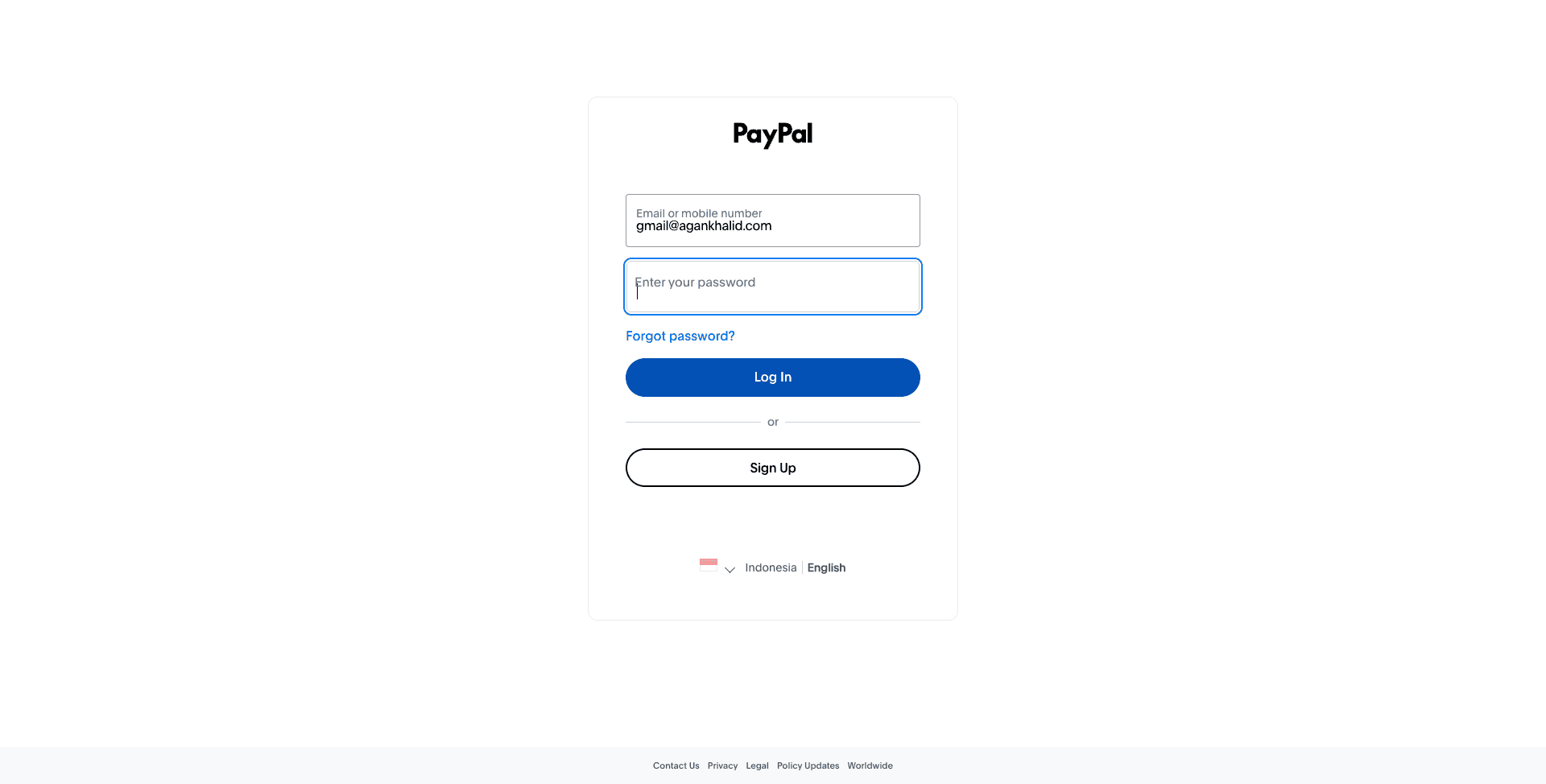 Step #3: Klik "your password"