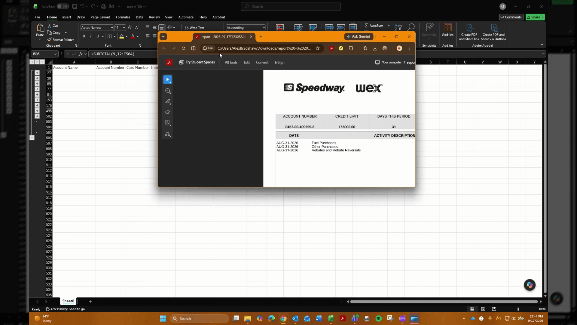 Step #1: Open the invoice statement in your web browser to check the total billed balance.