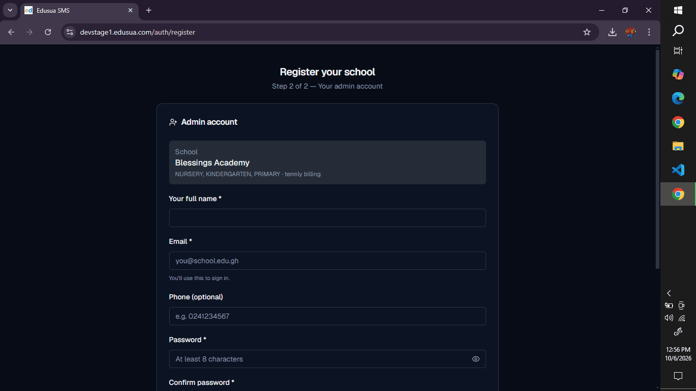 Step #1: Click the Your full name field and enter your full name.