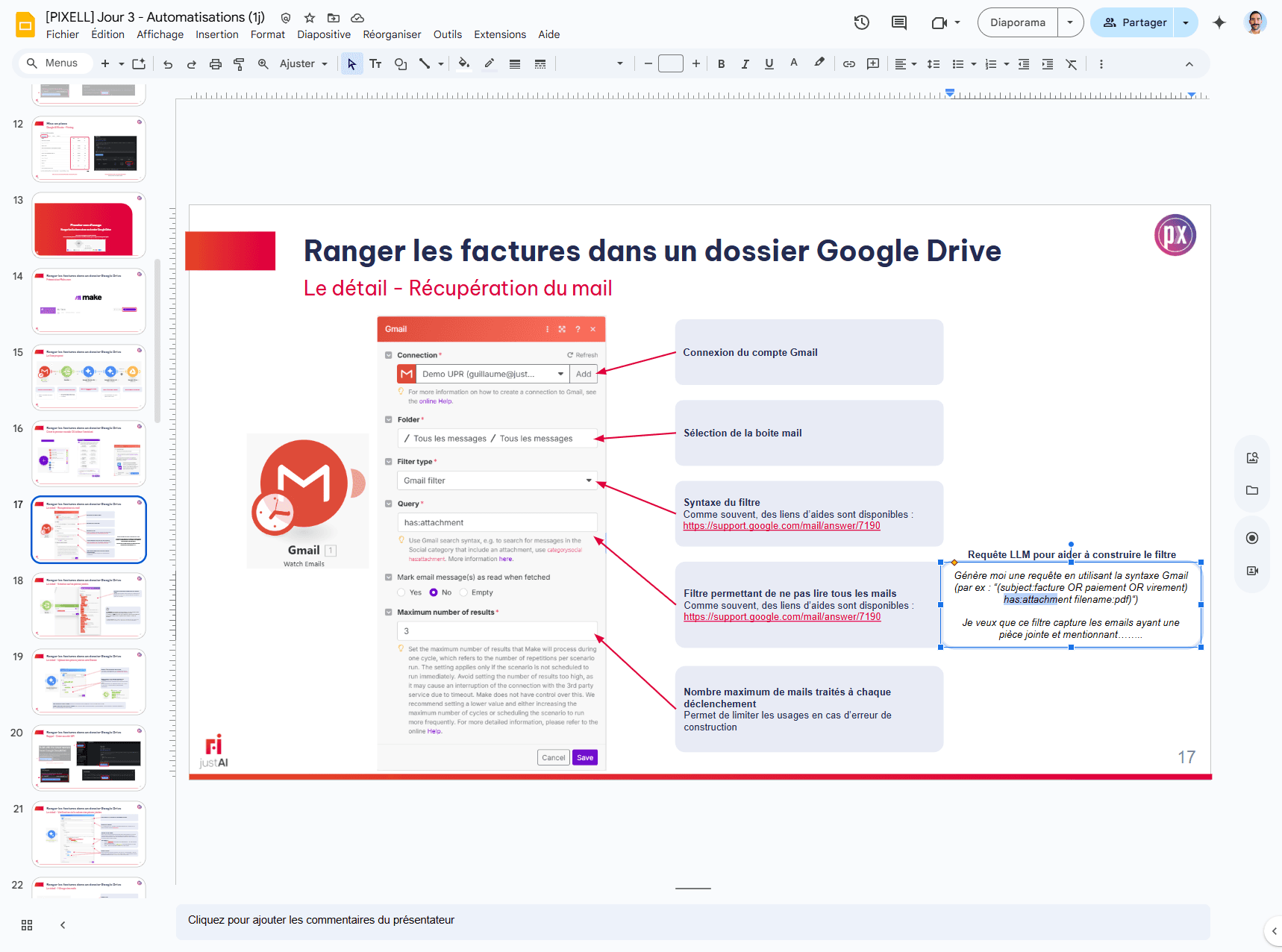 Step #46: Cliquez sur "has"