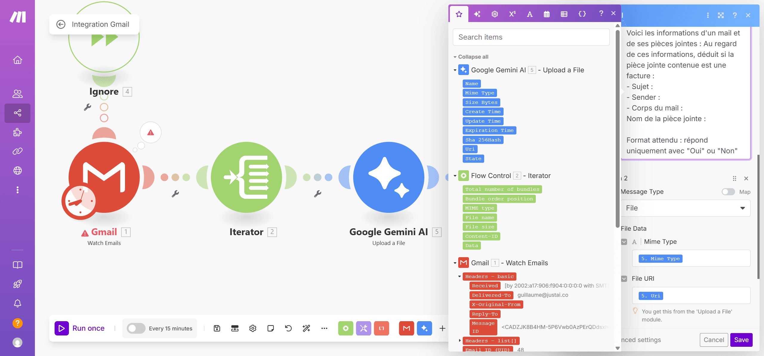 Step #167: Cliquez sur "Size Bytes Create Time"