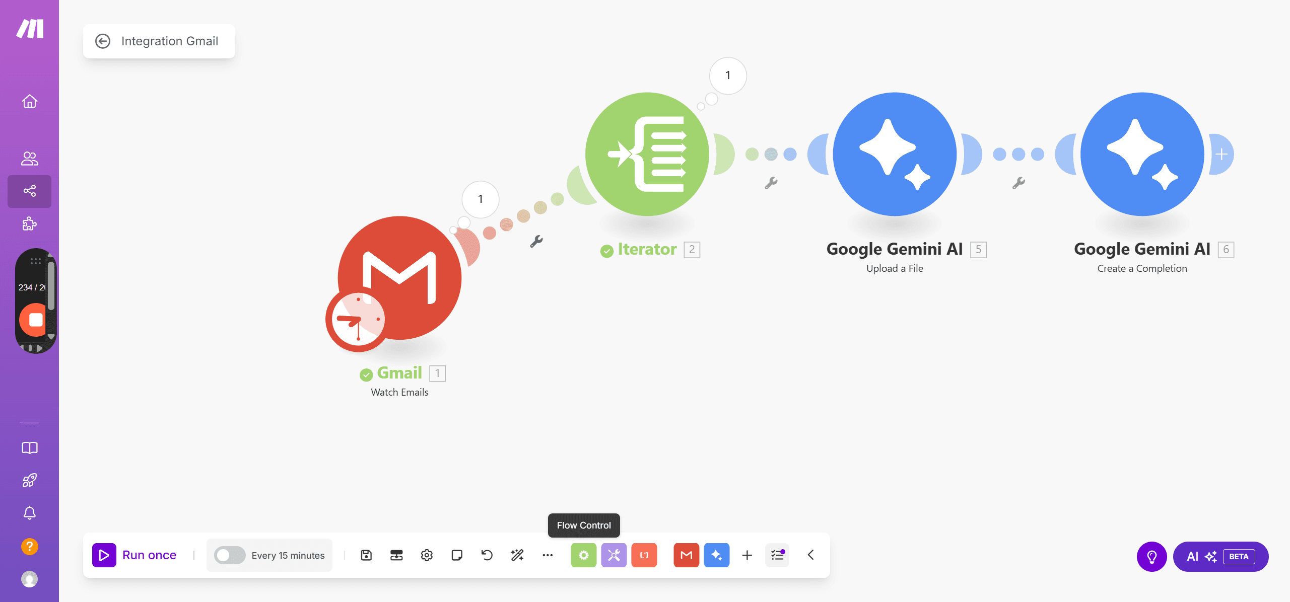 Step #233: Cliquez sur "Gmail 1"