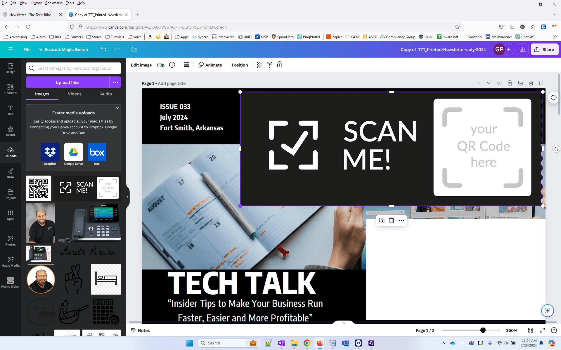 Step #29: Drag it to the top right corner, where the logo was previously.