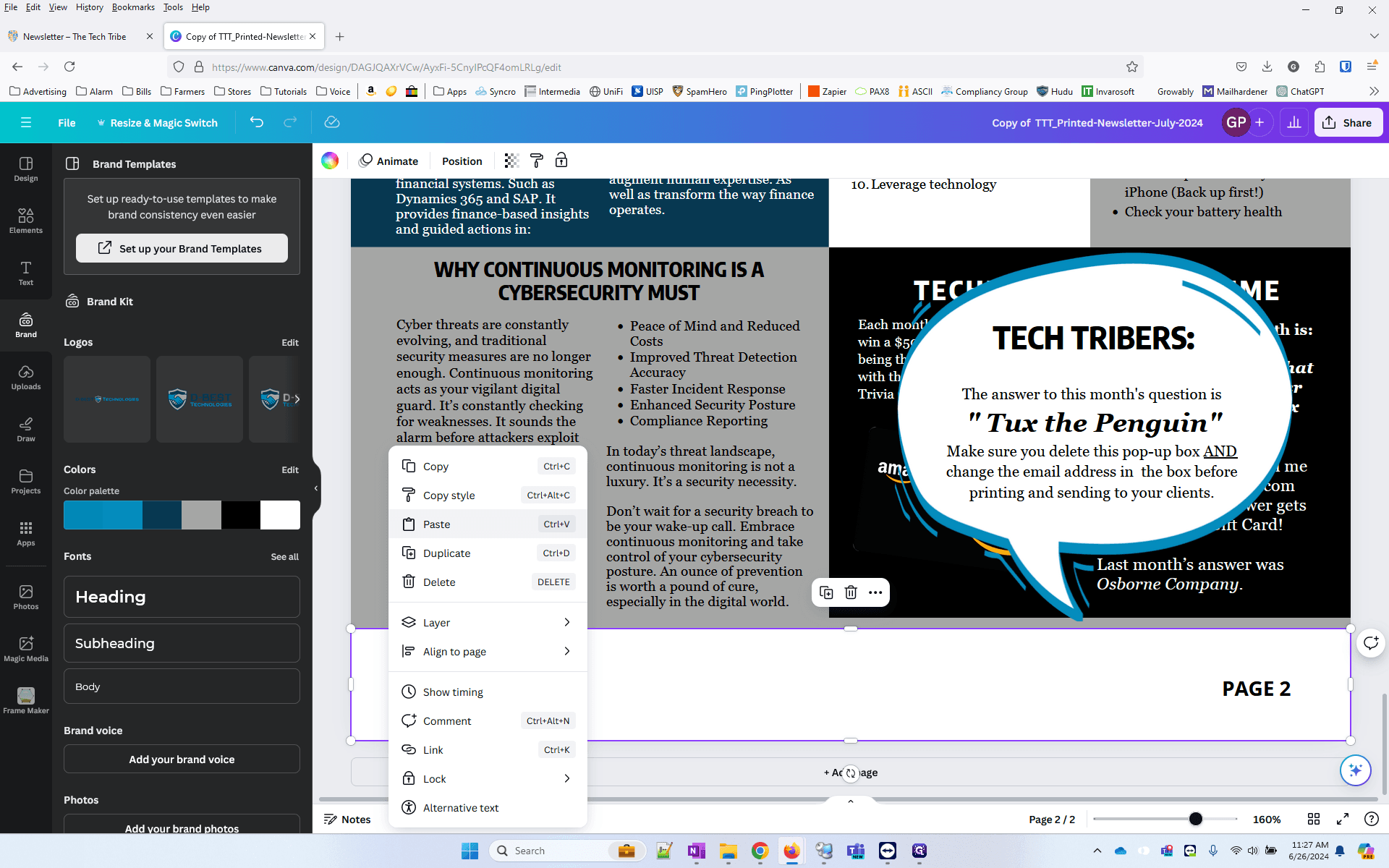 Step #56: And click Paste.
