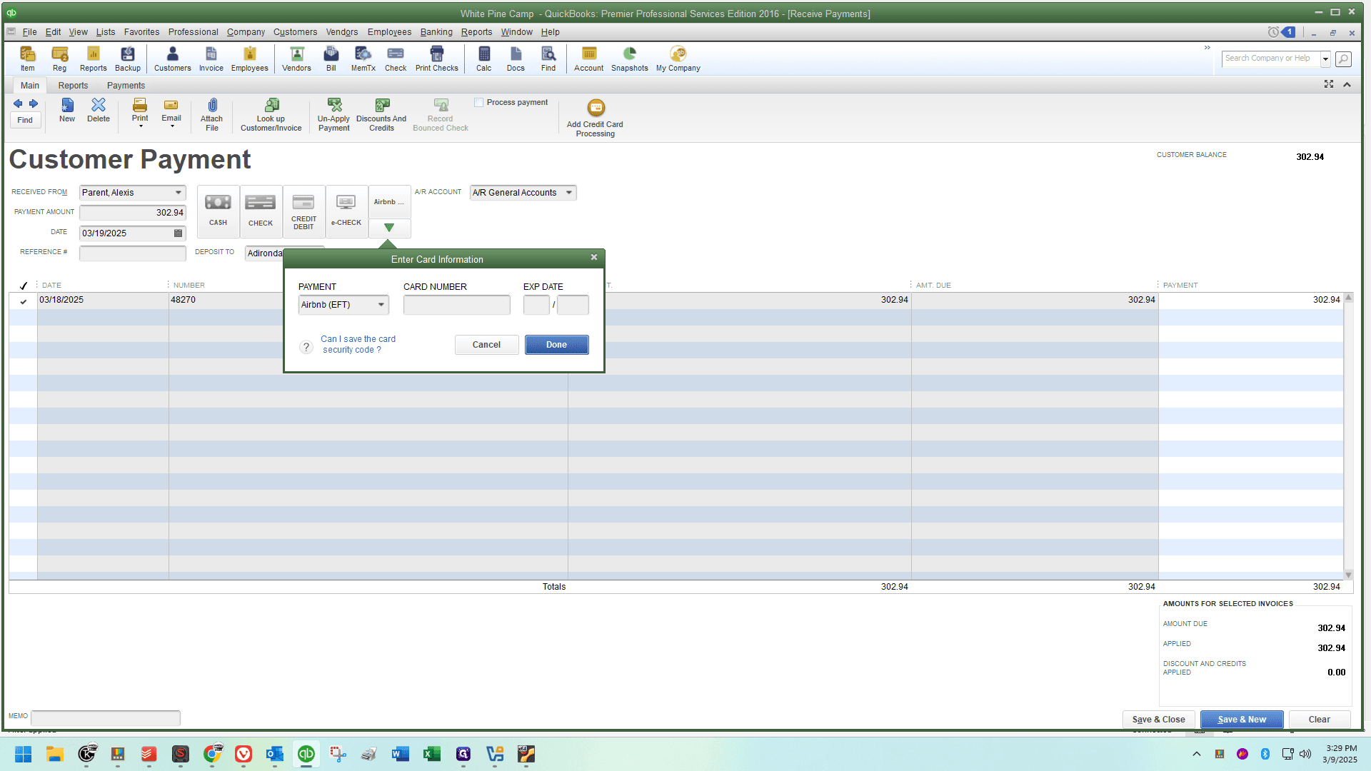 Step #54: Click on "Done" to ignore this field.