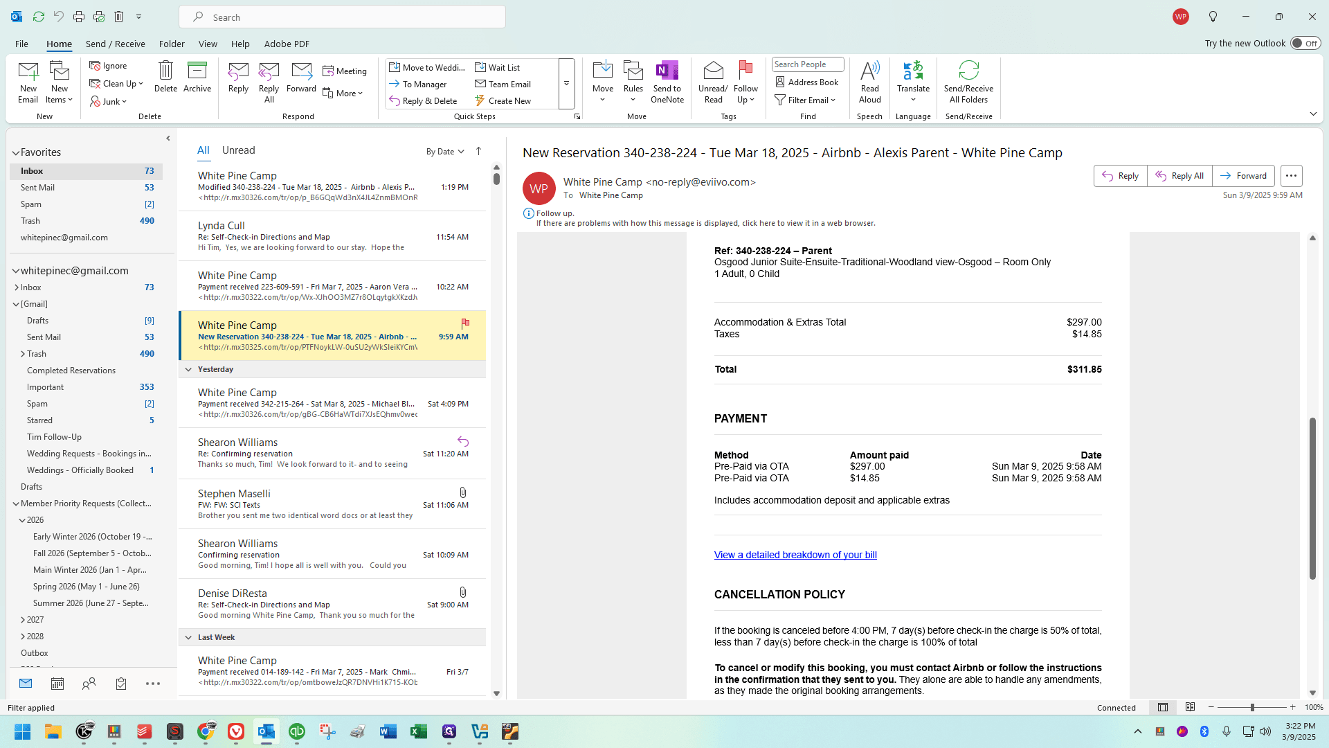 Step #29: That is the same as Eviivo's email indicated.